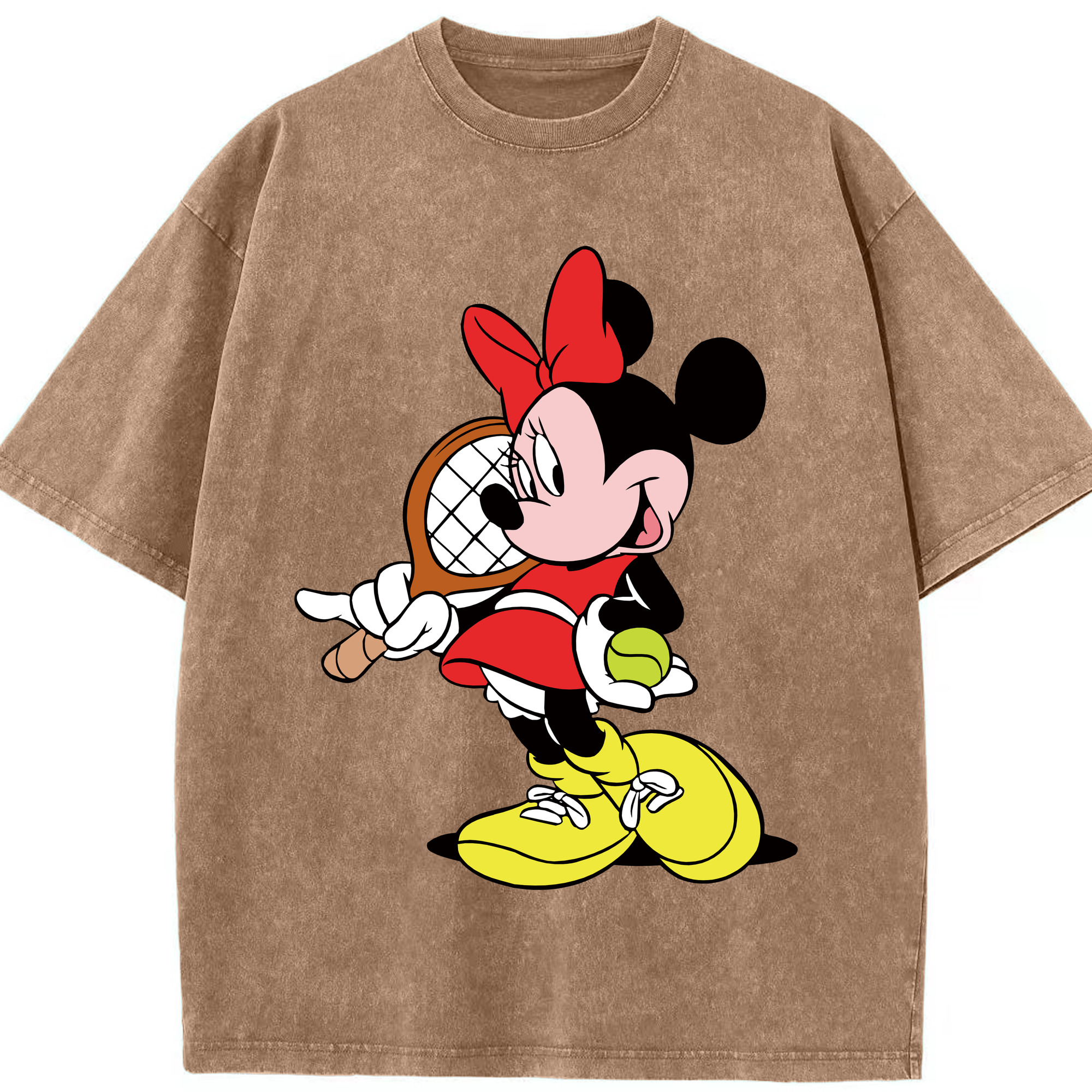 （画像用） ミッキーマウス Mickey Mouse 綿100% ヴィンテージ風 半袖Tシャツ（フロントプリント）