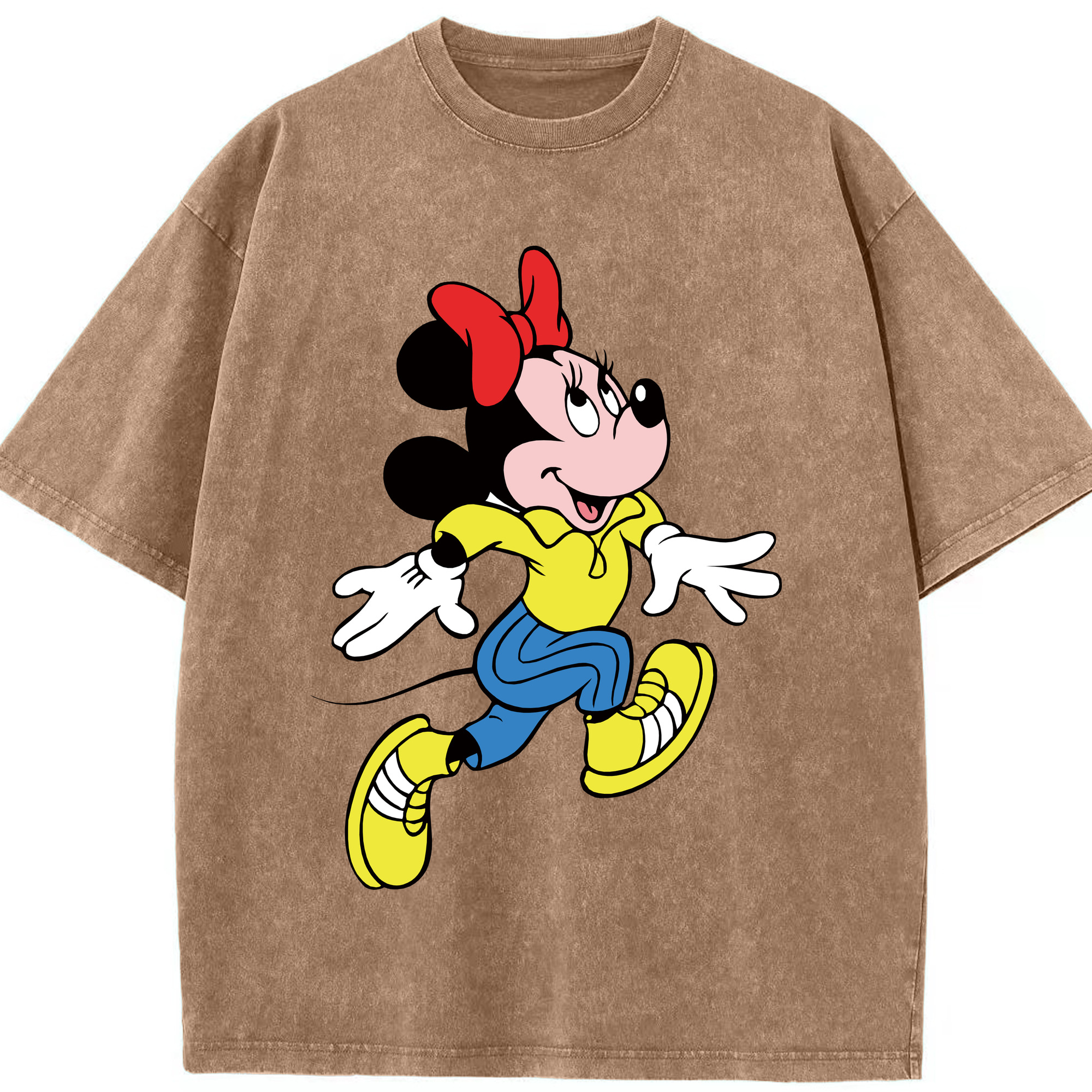 （画像用） ミッキーマウス Mickey Mouse 綿100% ヴィンテージ風 半袖Tシャツ（フロントプリント）