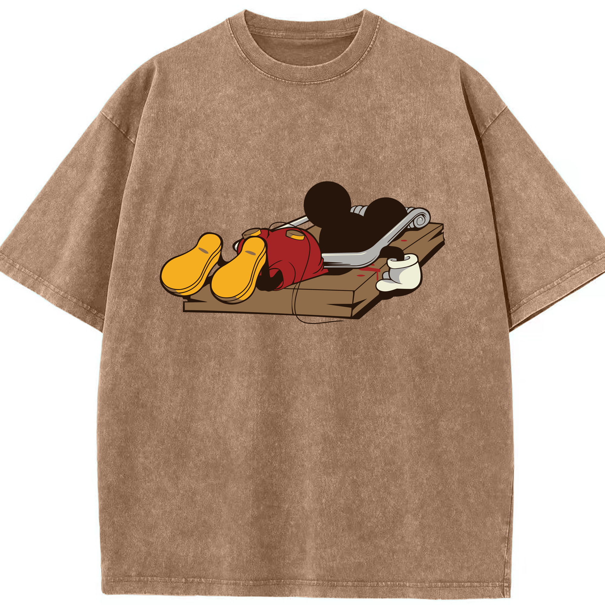 （画像用） ミッキーマウス Mickey Mouse 綿100% ヴィンテージ風 半袖Tシャツ（フロントプリント）