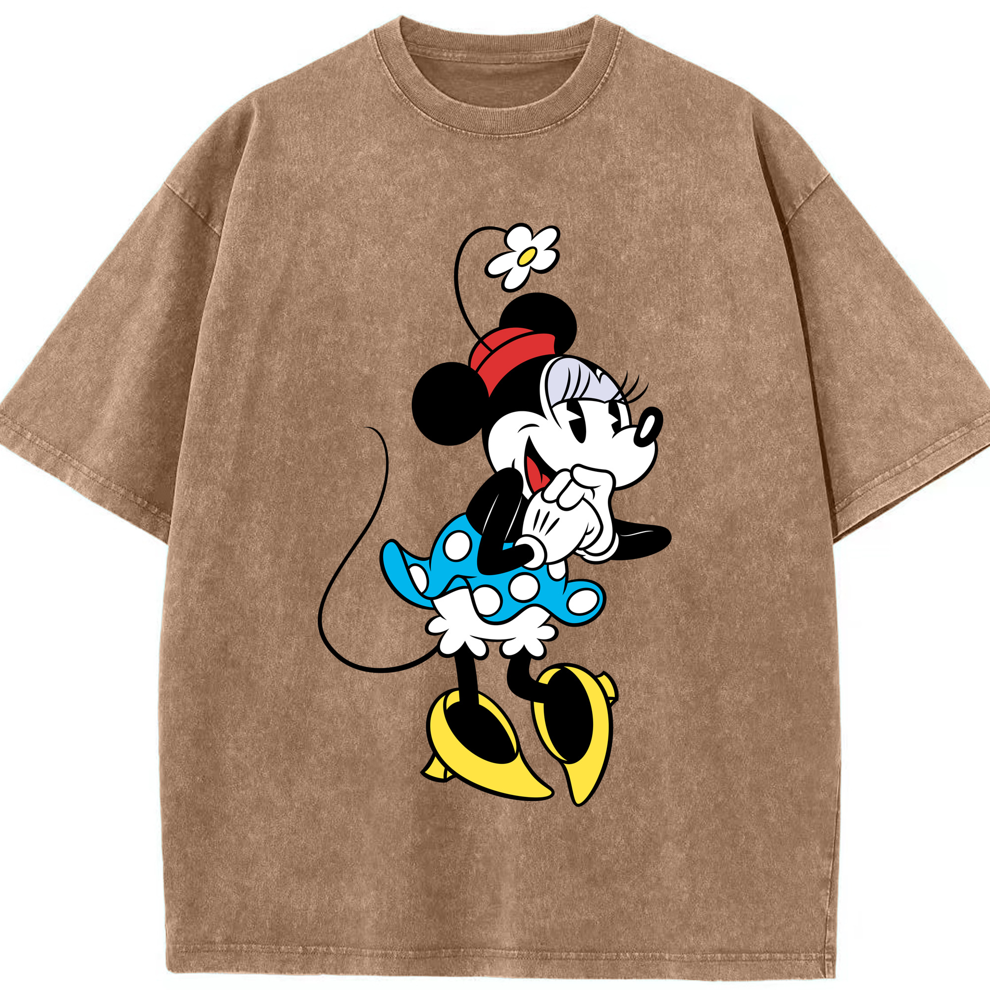（画像用） ミッキーマウス Mickey Mouse 綿100% ヴィンテージ風 半袖Tシャツ（フロントプリント）