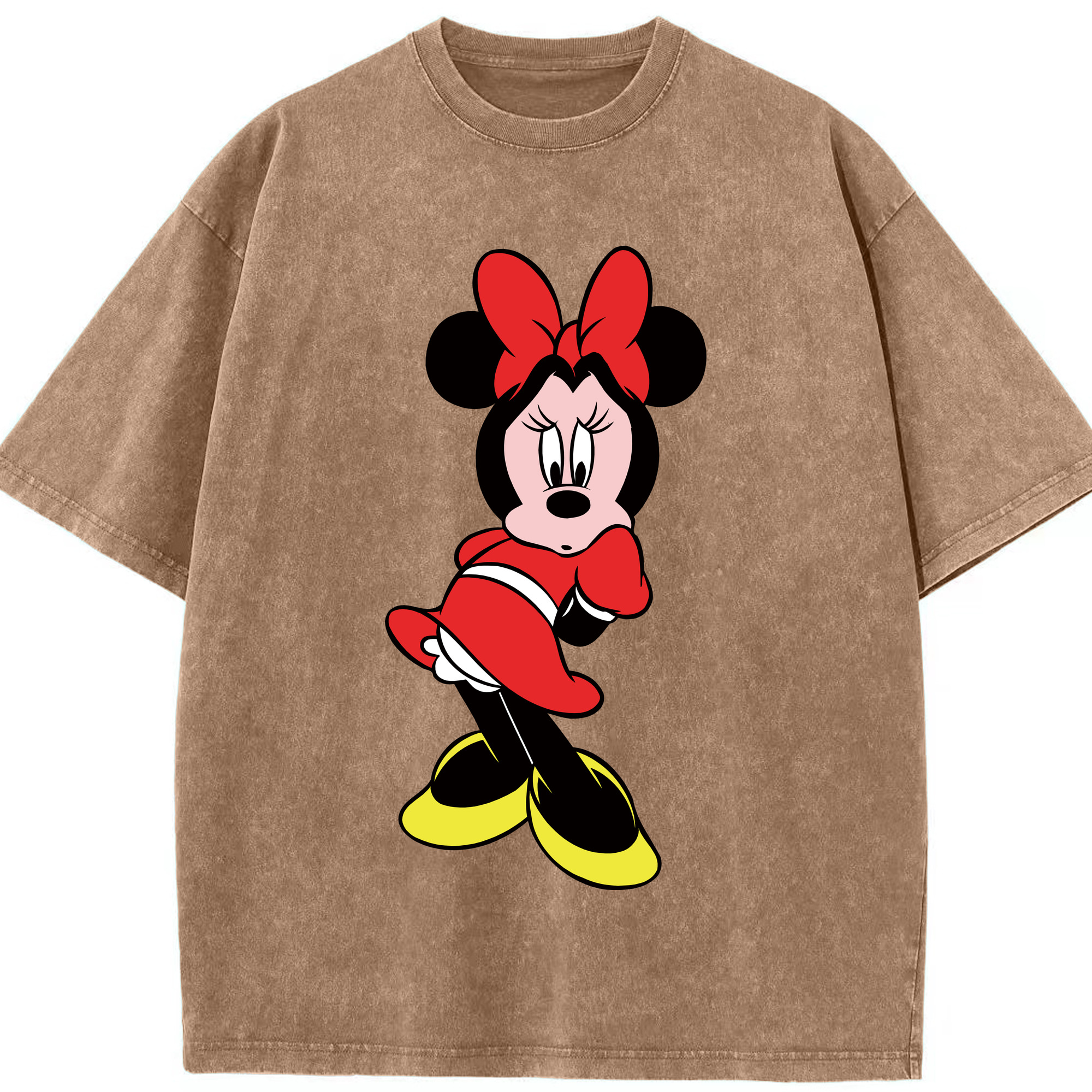 （画像用） ミッキーマウス Mickey Mouse 綿100% ヴィンテージ風 半袖Tシャツ（フロントプリント）