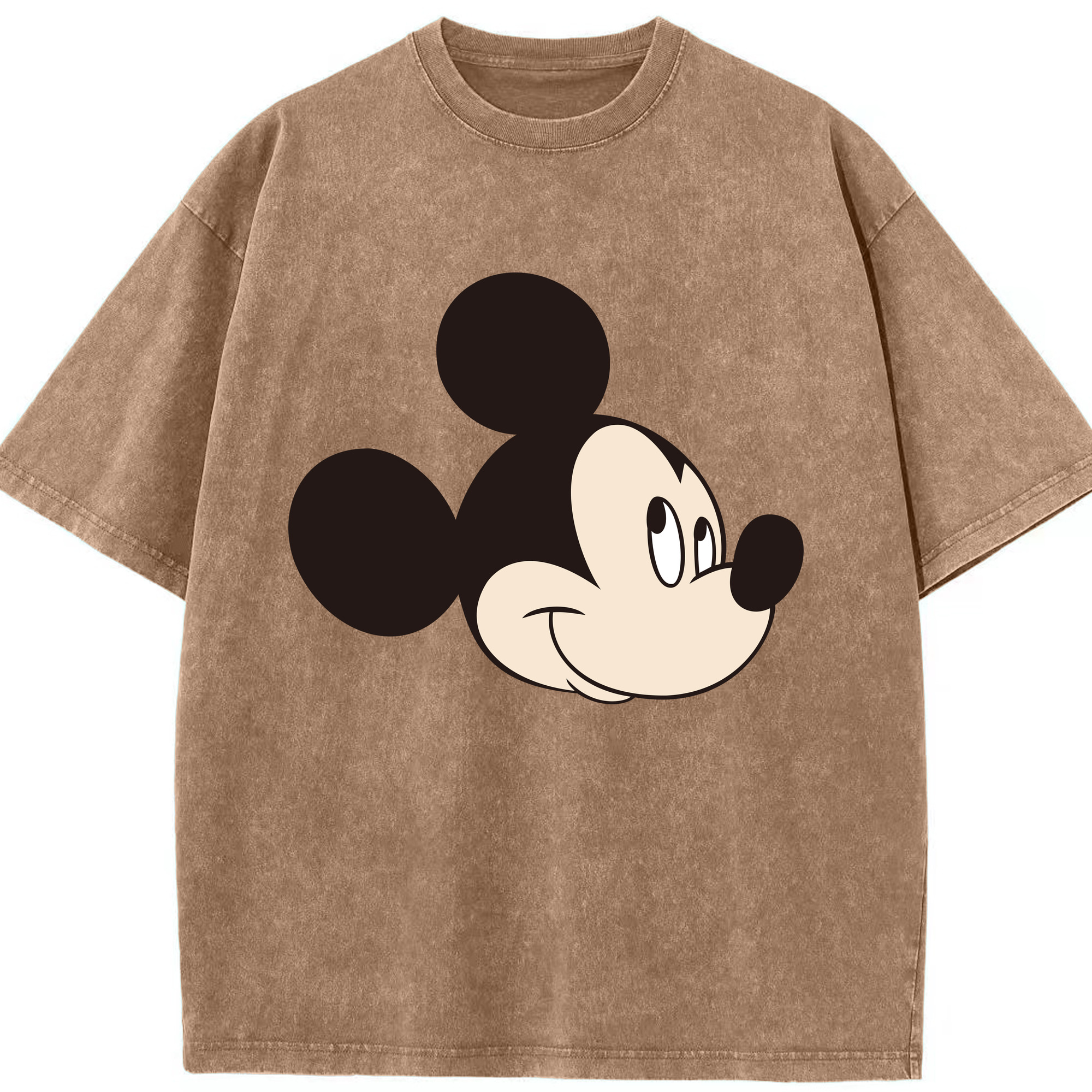 （画像用） ミッキーマウス Mickey Mouse 綿100% ヴィンテージ風 半袖Tシャツ（フロントプリント）