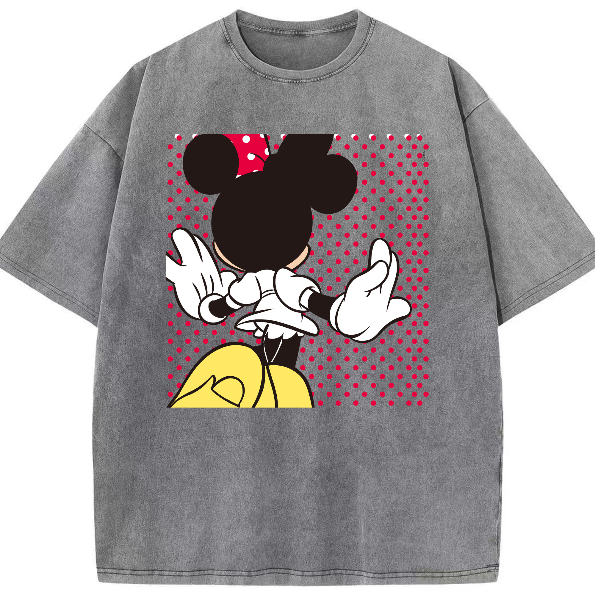 （画像用） ミッキーマウス Mickey Mouse 綿100% ヴィンテージ風 半袖Tシャツ（フロントプリント）