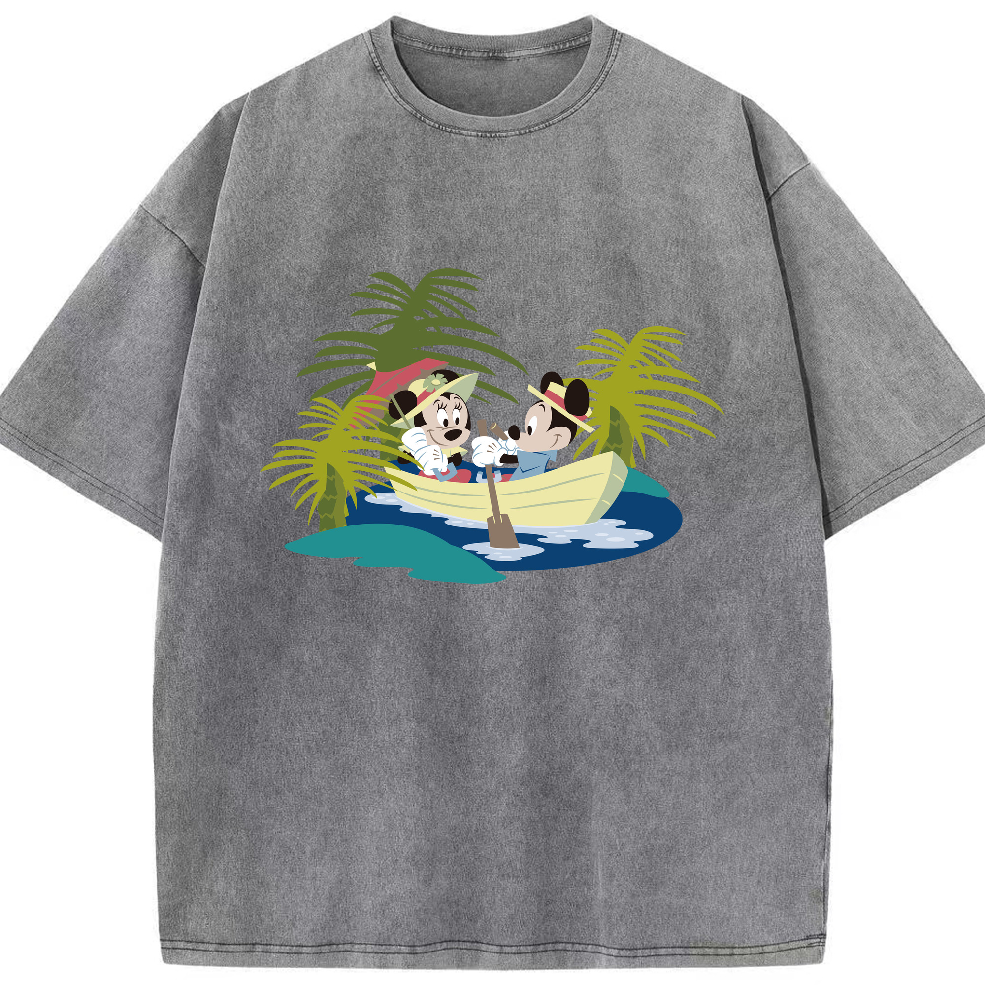 （画像用） ミッキーマウス Mickey Mouse 綿100% ヴィンテージ風 半袖Tシャツ（フロントプリント）