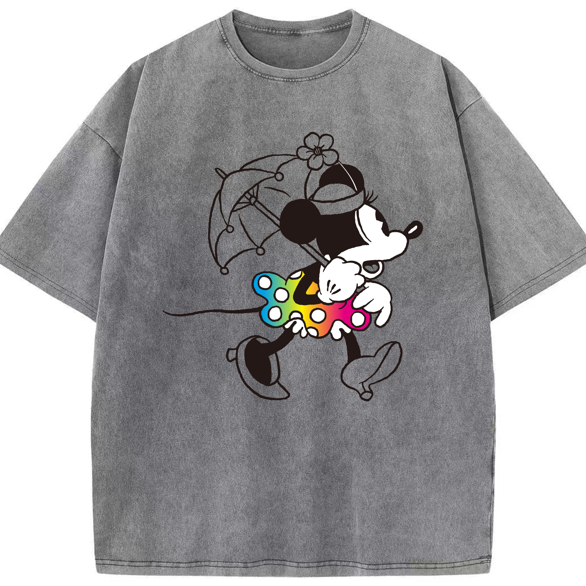 （画像用） ミッキーマウス Mickey Mouse 綿100% ヴィンテージ風 半袖Tシャツ（フロントプリント）