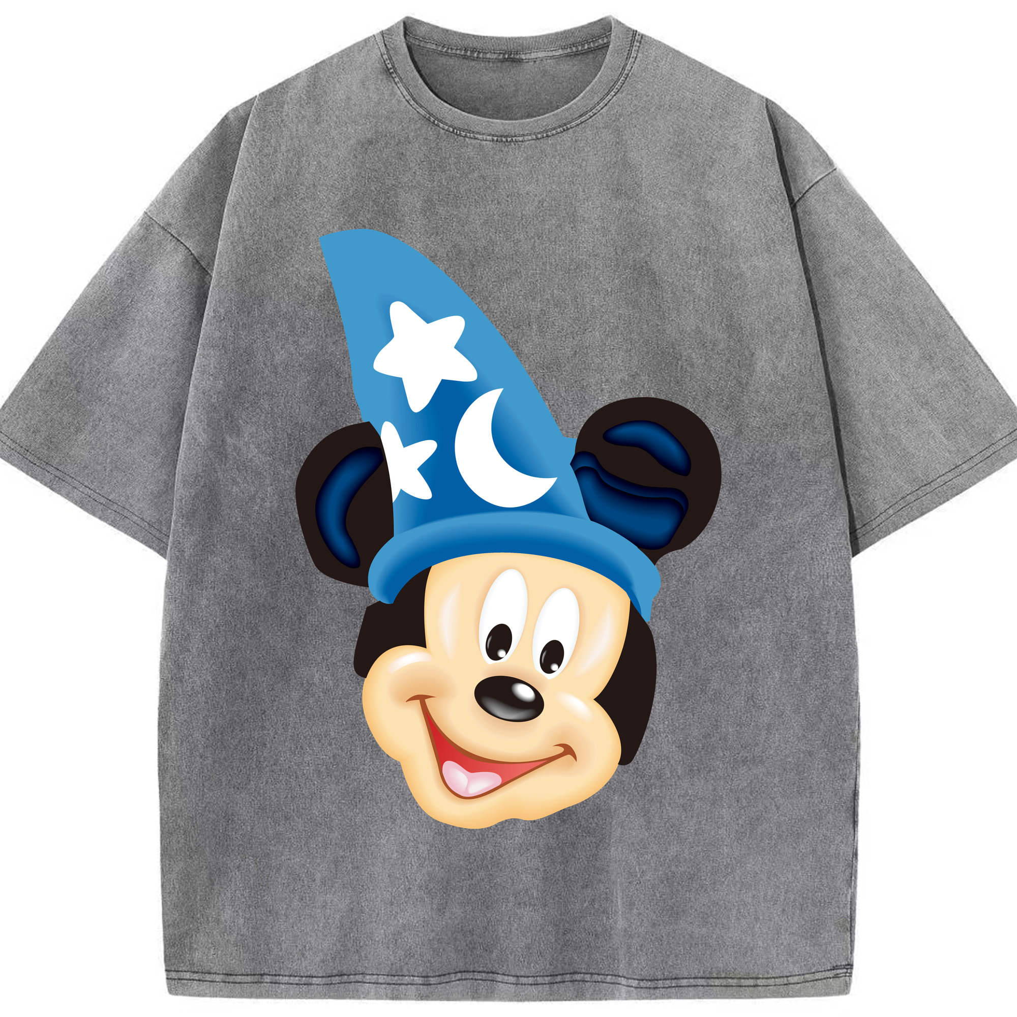 （画像用） ミッキーマウス Mickey Mouse 綿100% ヴィンテージ風 半袖Tシャツ（フロントプリント）