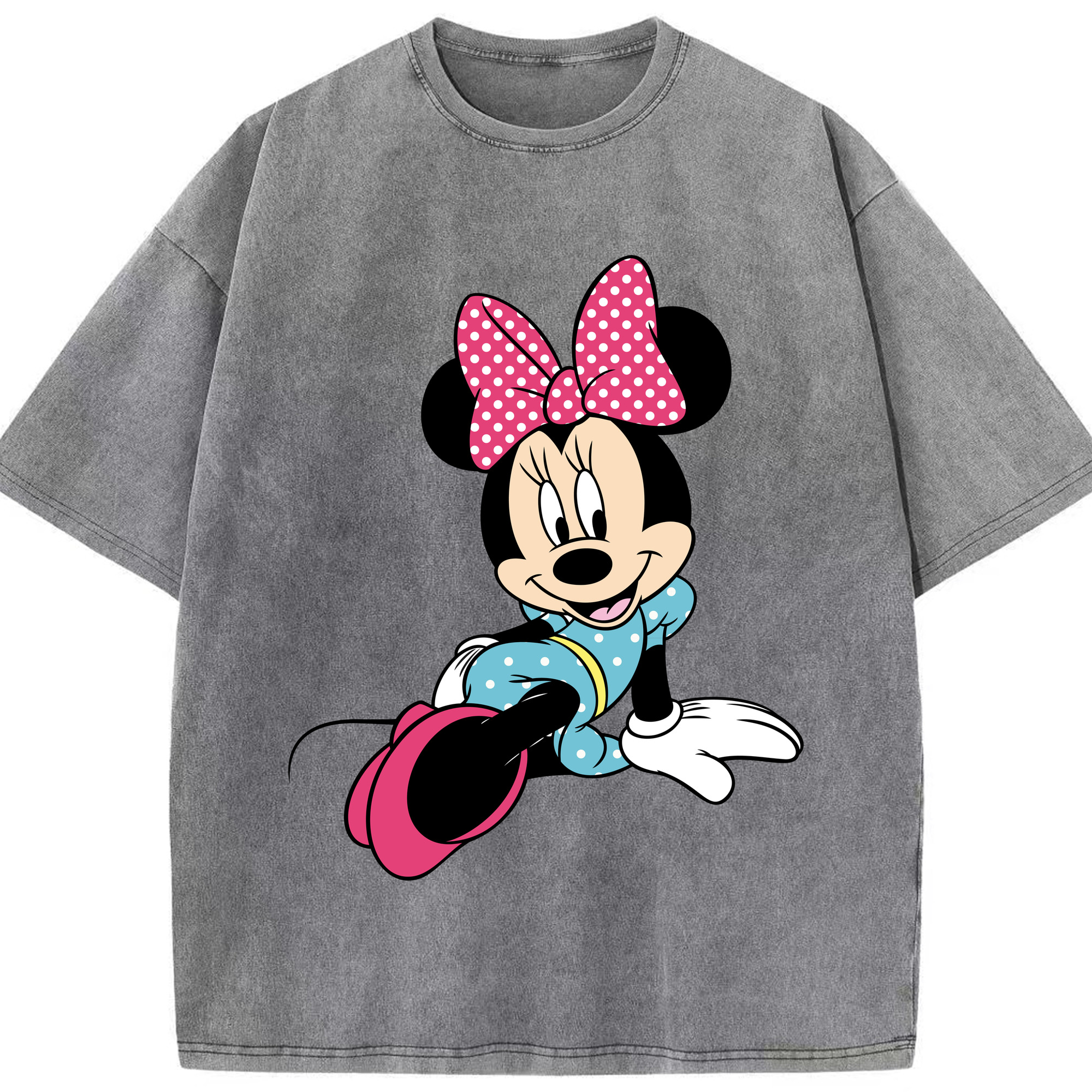 （画像用） ミッキーマウス Mickey Mouse 綿100% ヴィンテージ風 半袖Tシャツ（フロントプリント）