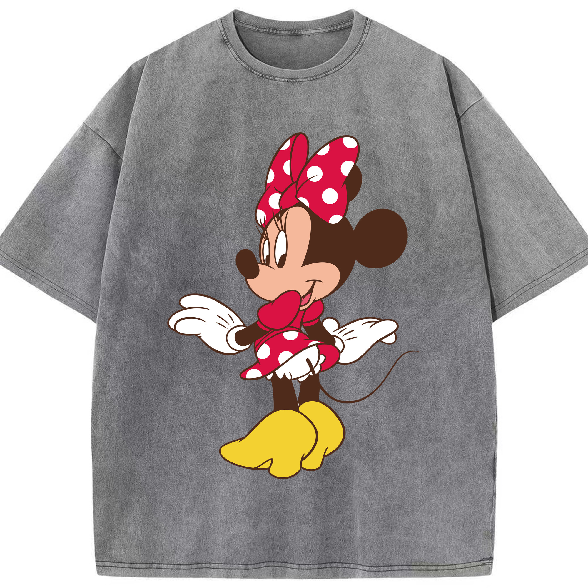 （画像用） ミッキーマウス Mickey Mouse 綿100% ヴィンテージ風 半袖Tシャツ（フロントプリント）