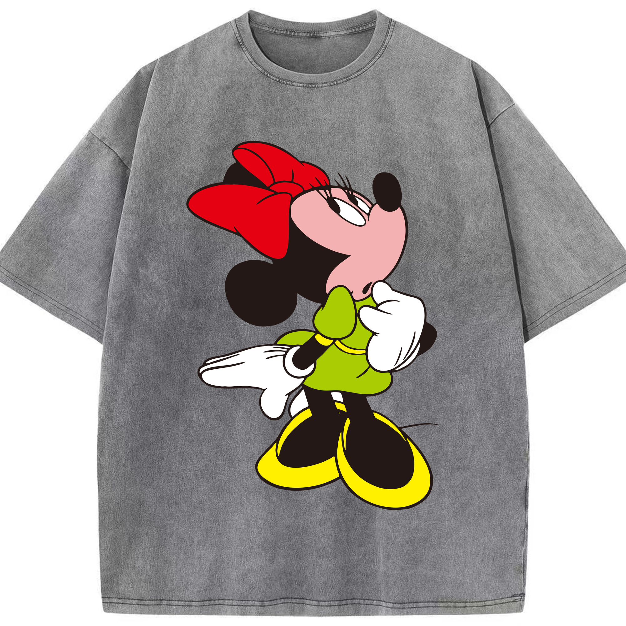 （画像用） ミッキーマウス Mickey Mouse 綿100% ヴィンテージ風 半袖Tシャツ（フロントプリント）