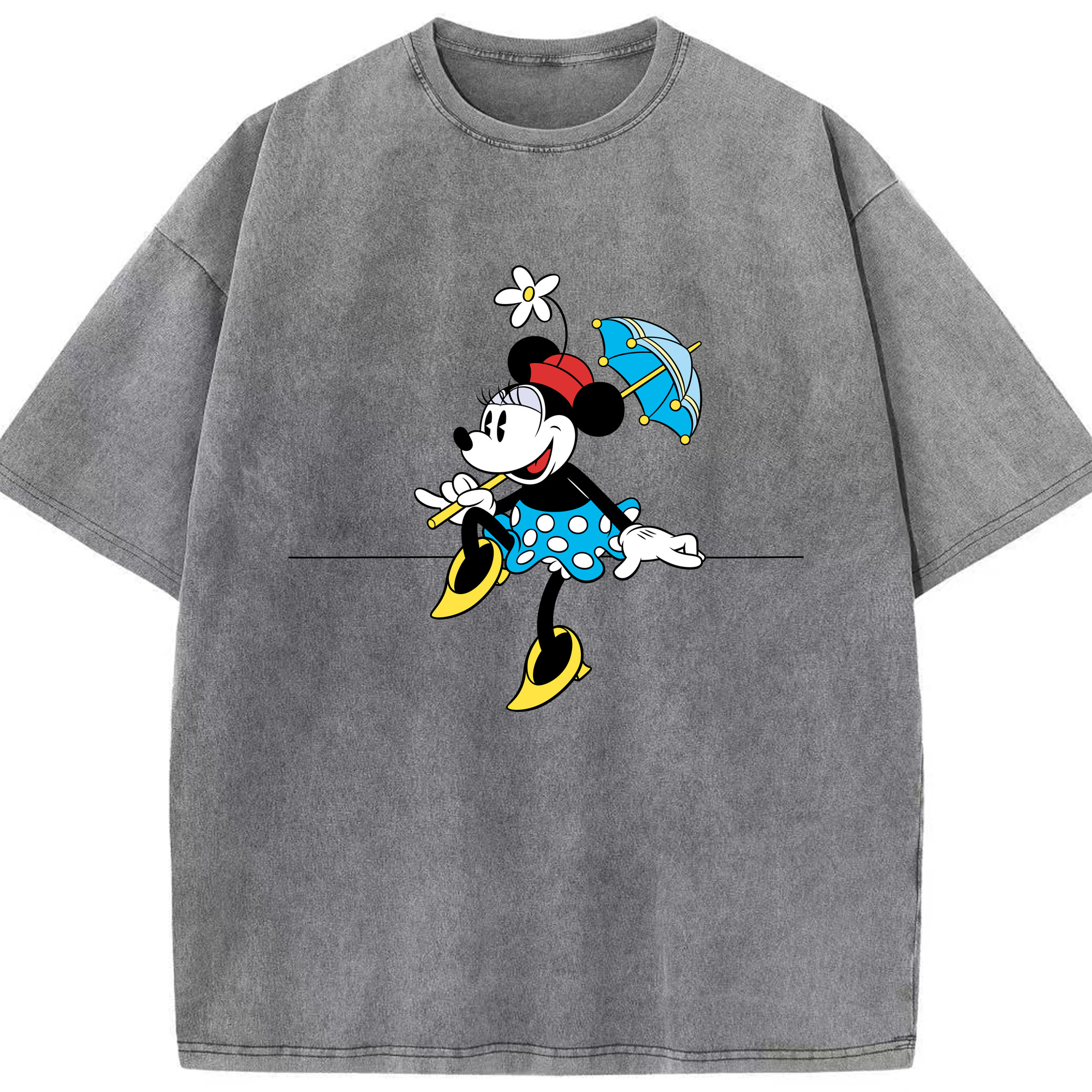 （画像用） ミッキーマウス Mickey Mouse 綿100% ヴィンテージ風 半袖Tシャツ（フロントプリント）