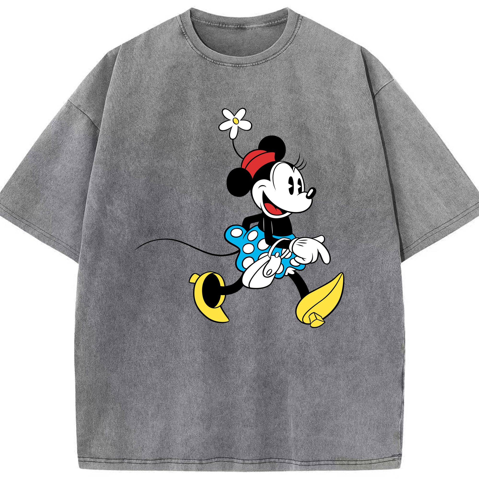 （画像用） ミッキーマウス Mickey Mouse 綿100% ヴィンテージ風 半袖Tシャツ（フロントプリント）