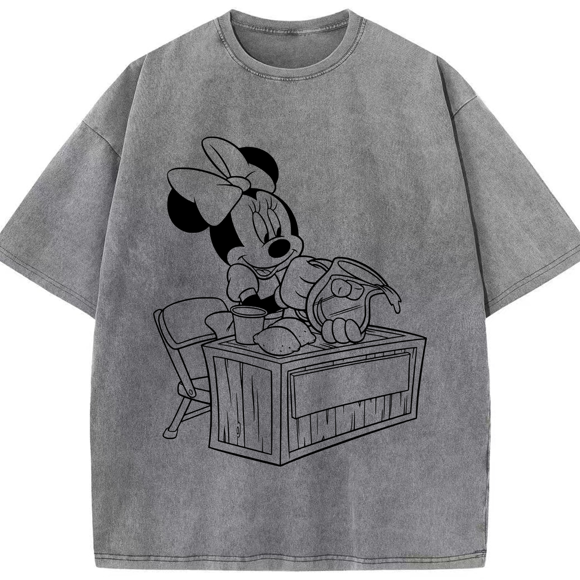 （画像用） ミッキーマウス Mickey Mouse 綿100% ヴィンテージ風 半袖Tシャツ（フロントプリント）