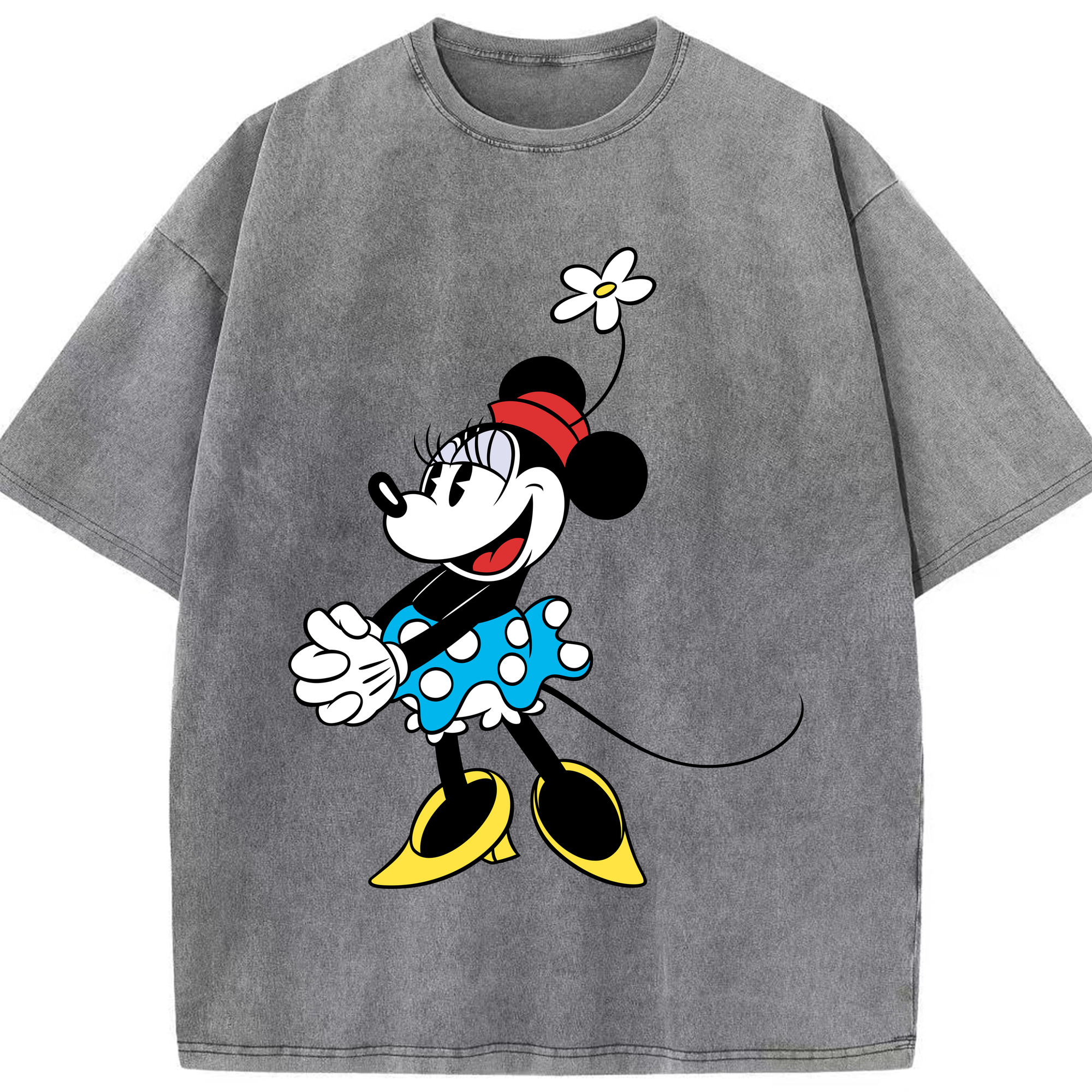 （画像用） ミッキーマウス Mickey Mouse 綿100% ヴィンテージ風 半袖Tシャツ（フロントプリント）