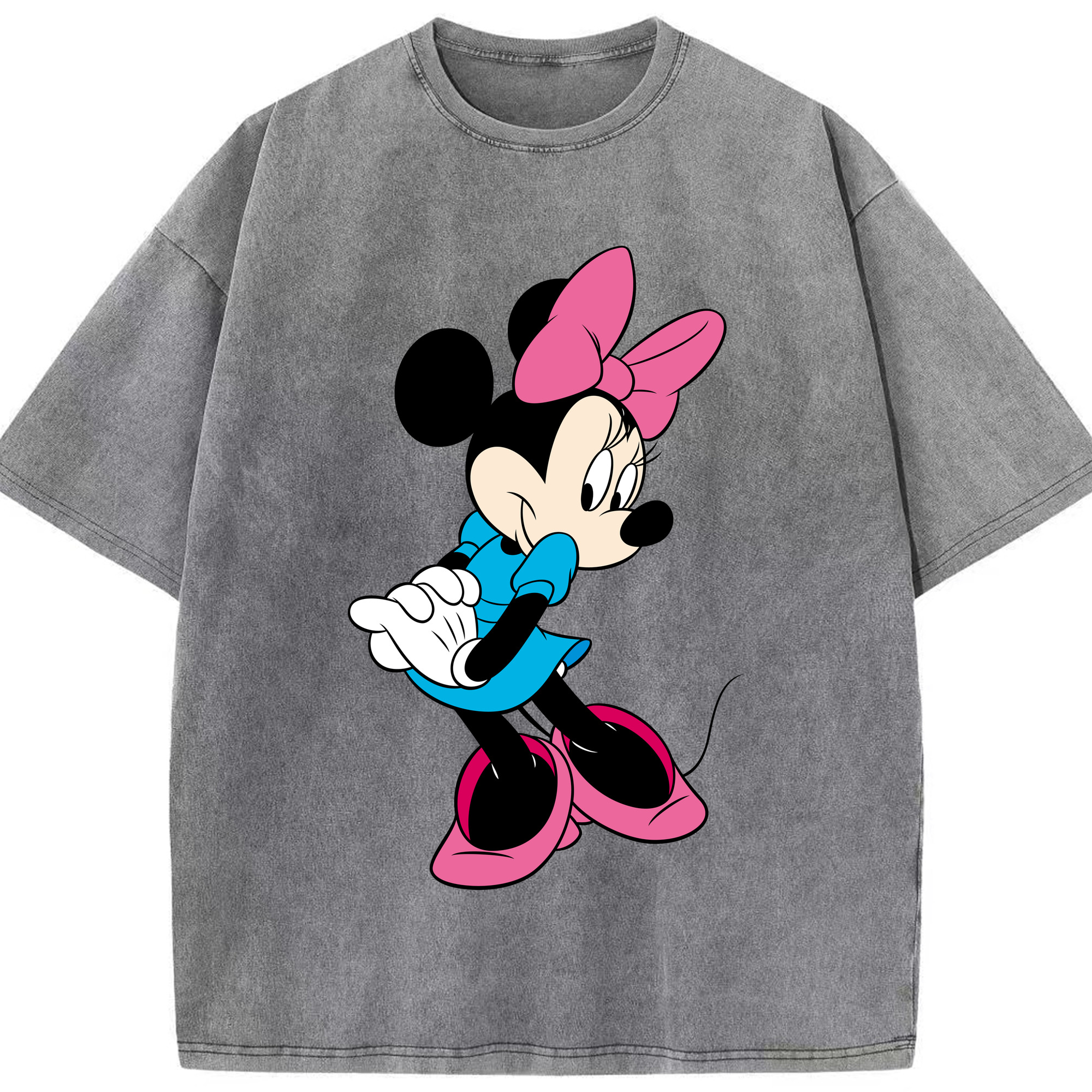 （画像用） ミッキーマウス Mickey Mouse 綿100% ヴィンテージ風 半袖Tシャツ（フロントプリント）
