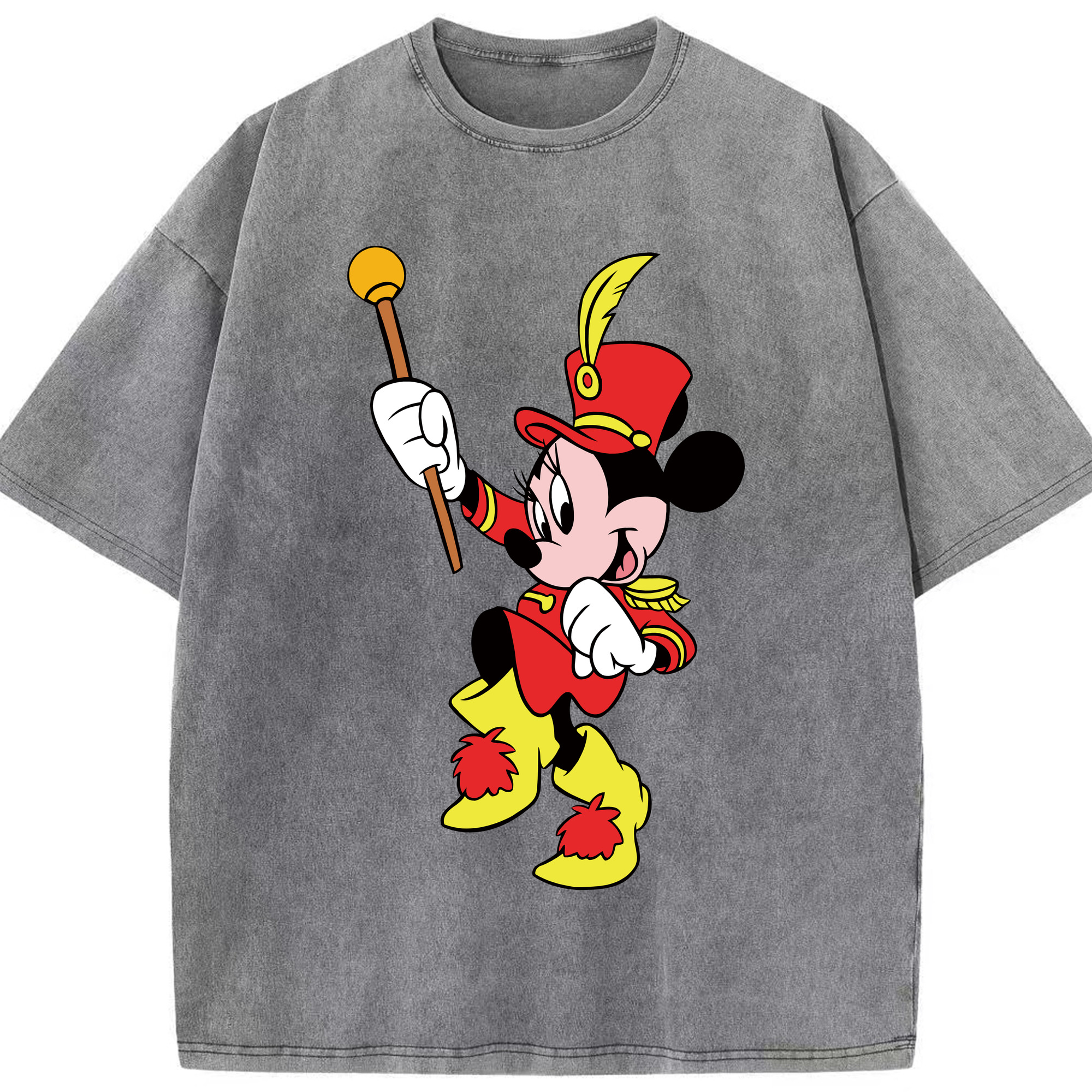 （画像用） ミッキーマウス Mickey Mouse 綿100% ヴィンテージ風 半袖Tシャツ（フロントプリント）