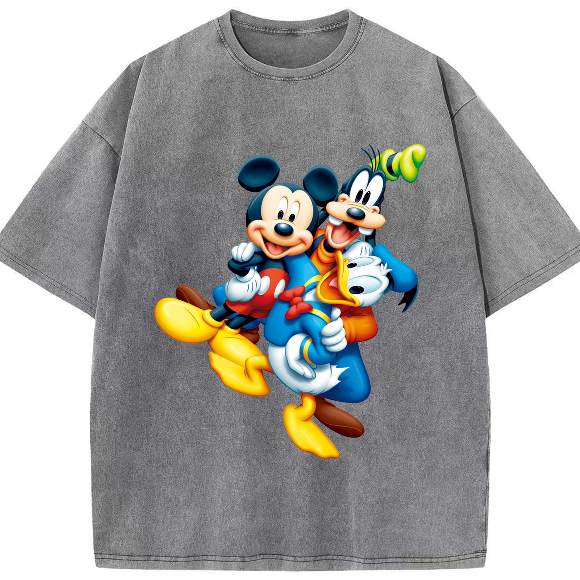 （画像用） ミッキーマウス Mickey Mouse 綿100% ヴィンテージ風 半袖Tシャツ（フロントプリント）