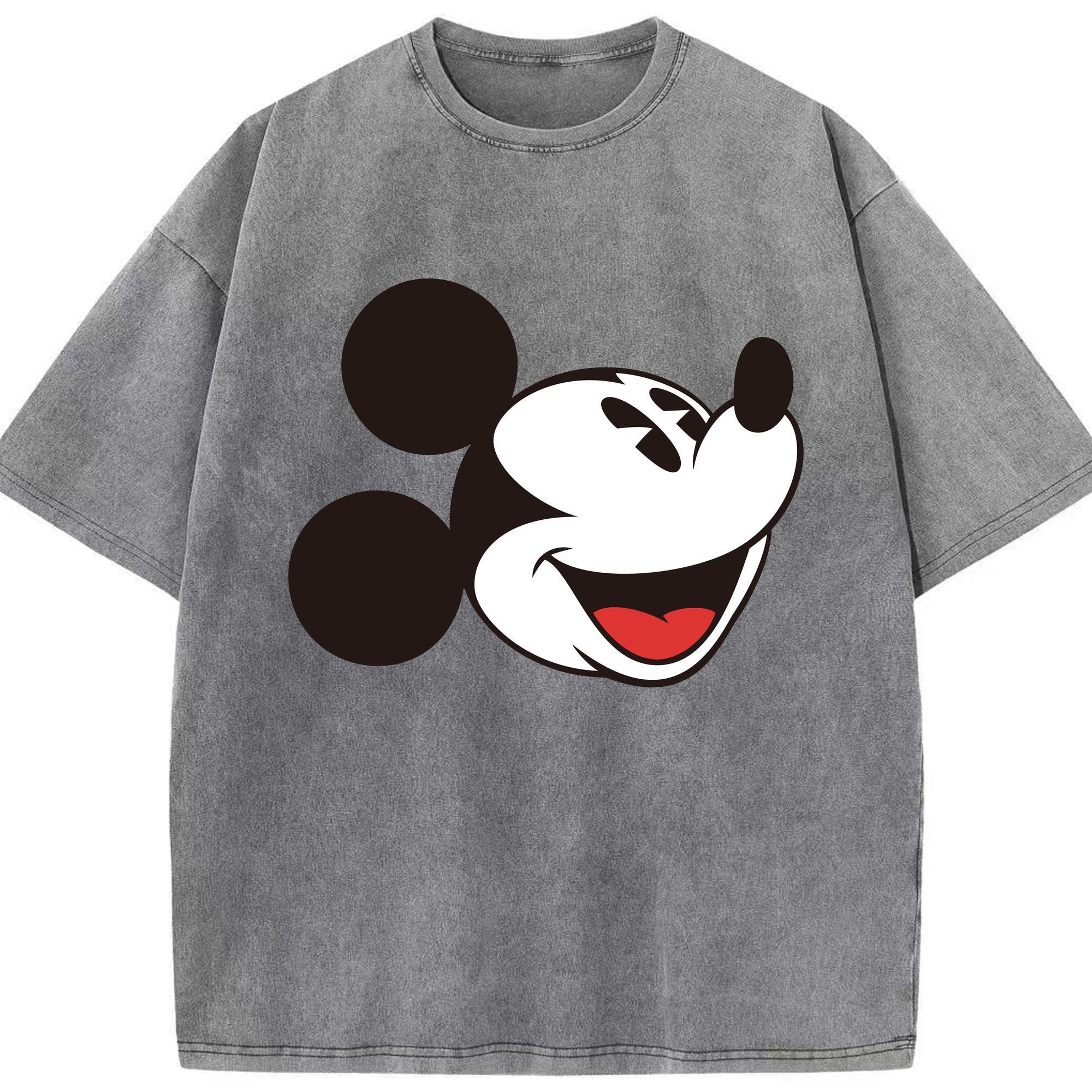 （画像用） ミッキーマウス Mickey Mouse 綿100% ヴィンテージ風 半袖Tシャツ（フロントプリント）