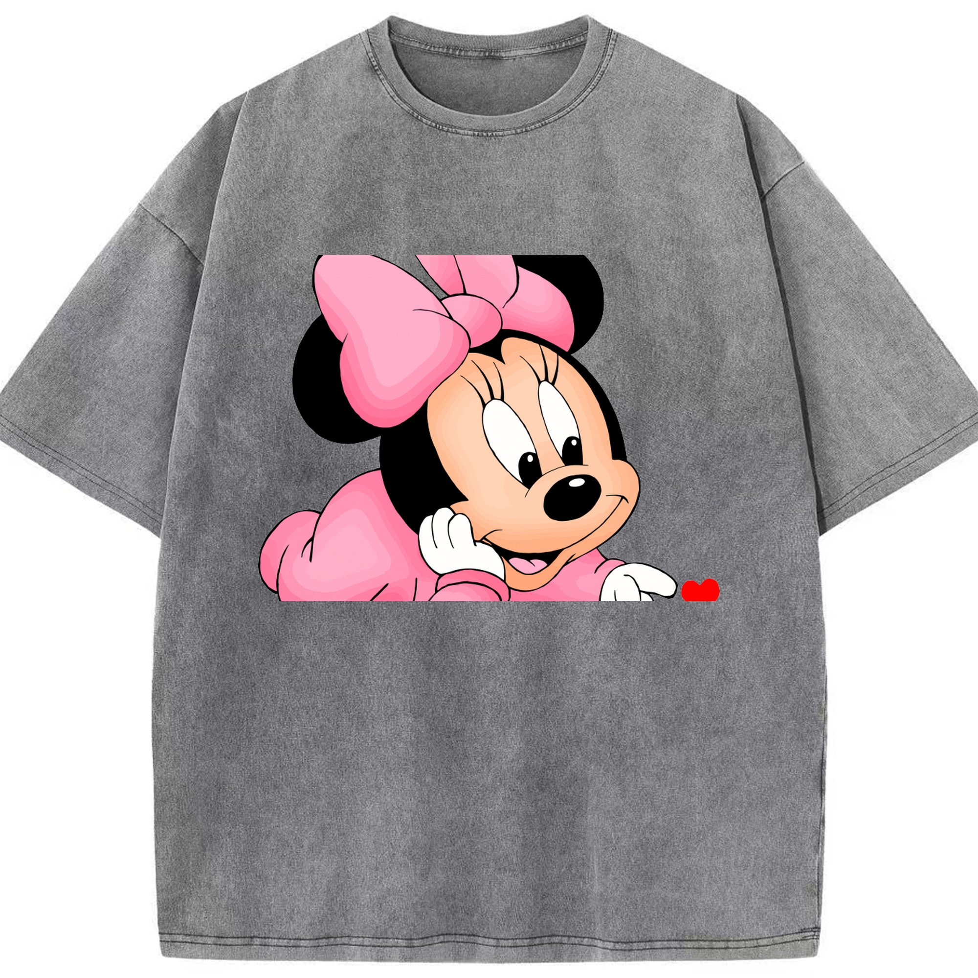 （画像用） ミッキーマウス Mickey Mouse 綿100% ヴィンテージ風 半袖Tシャツ（フロントプリント）