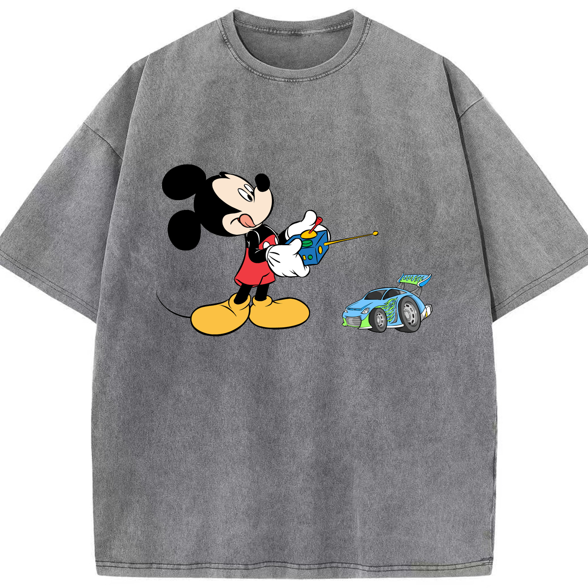 （画像用） ミッキーマウス Mickey Mouse 綿100% ヴィンテージ風 半袖Tシャツ（フロントプリント）