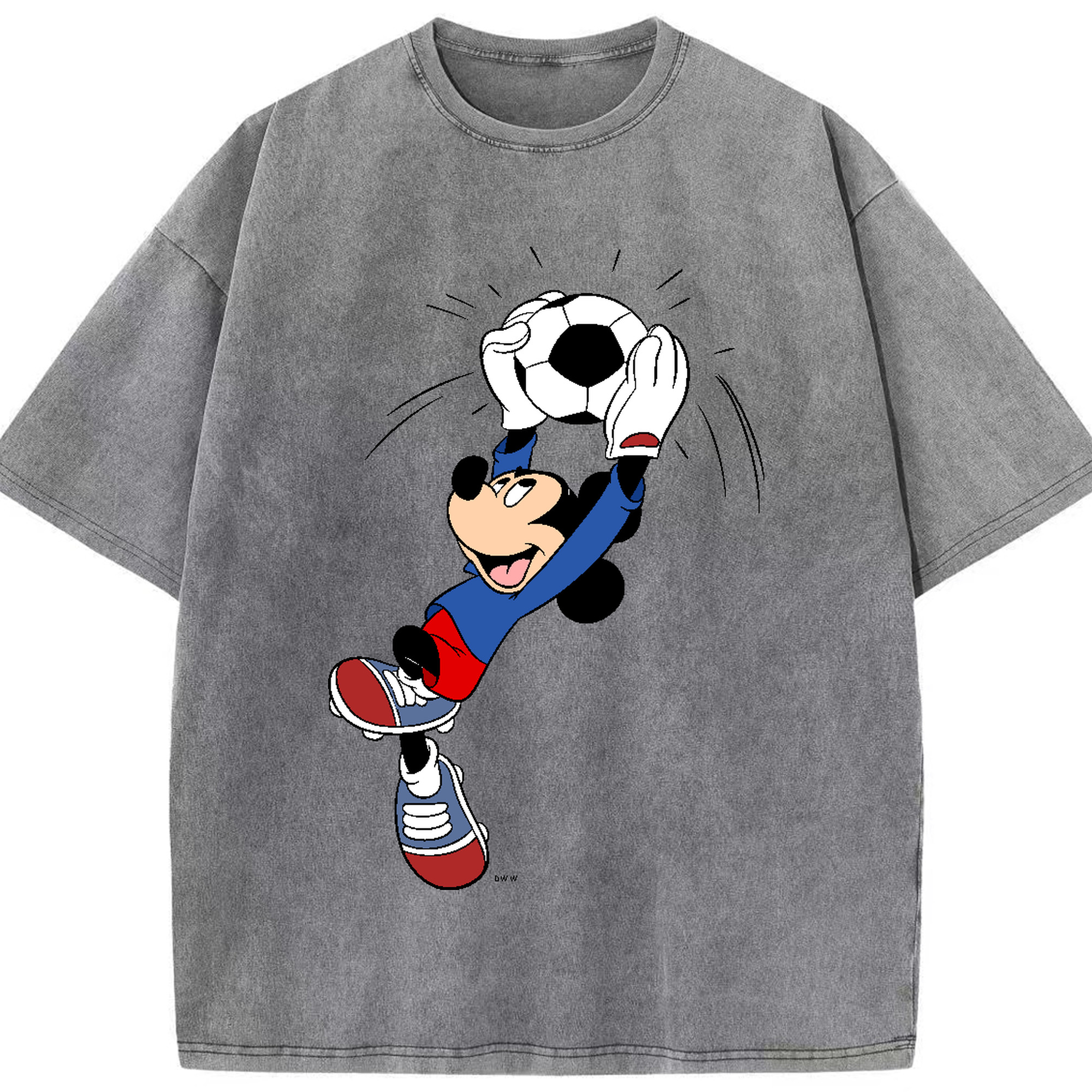 （画像用） ミッキーマウス Mickey Mouse 綿100% ヴィンテージ風 半袖Tシャツ（フロントプリント）