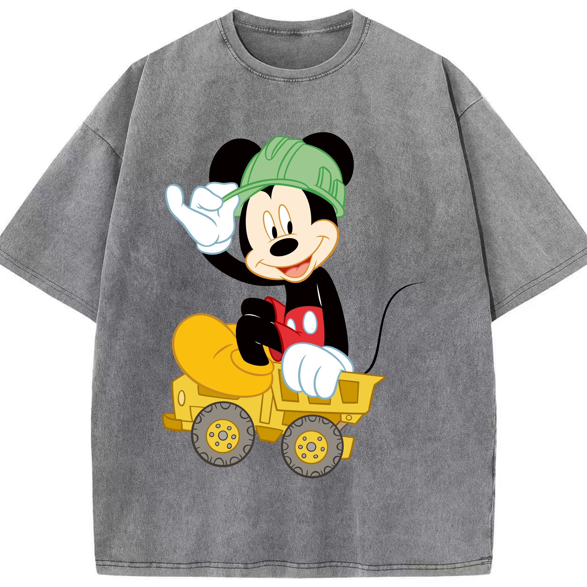 （画像用） ミッキーマウス Mickey Mouse 綿100% ヴィンテージ風 半袖Tシャツ（フロントプリント）