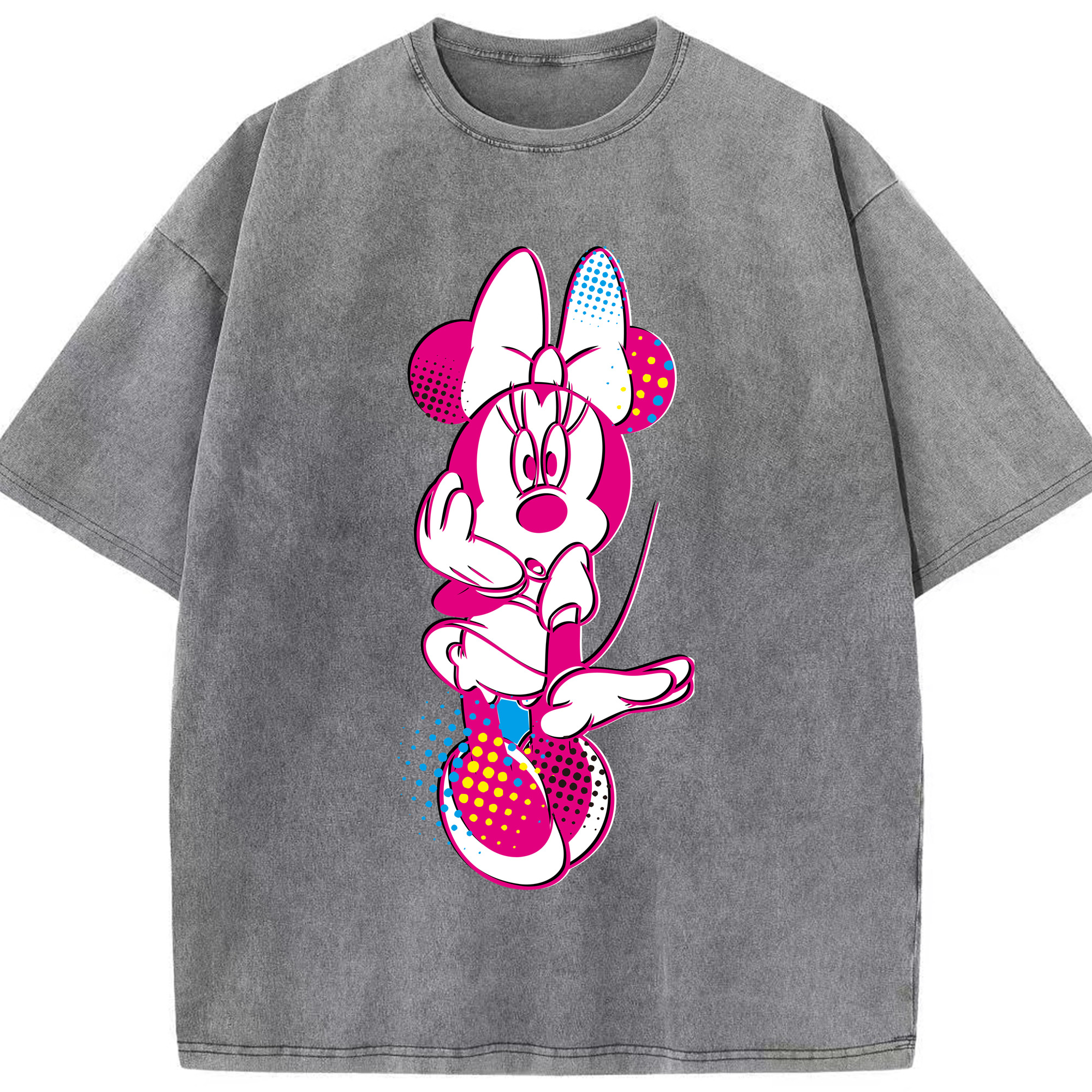 （画像用） ミッキーマウス Mickey Mouse 綿100% ヴィンテージ風 半袖Tシャツ（フロントプリント）