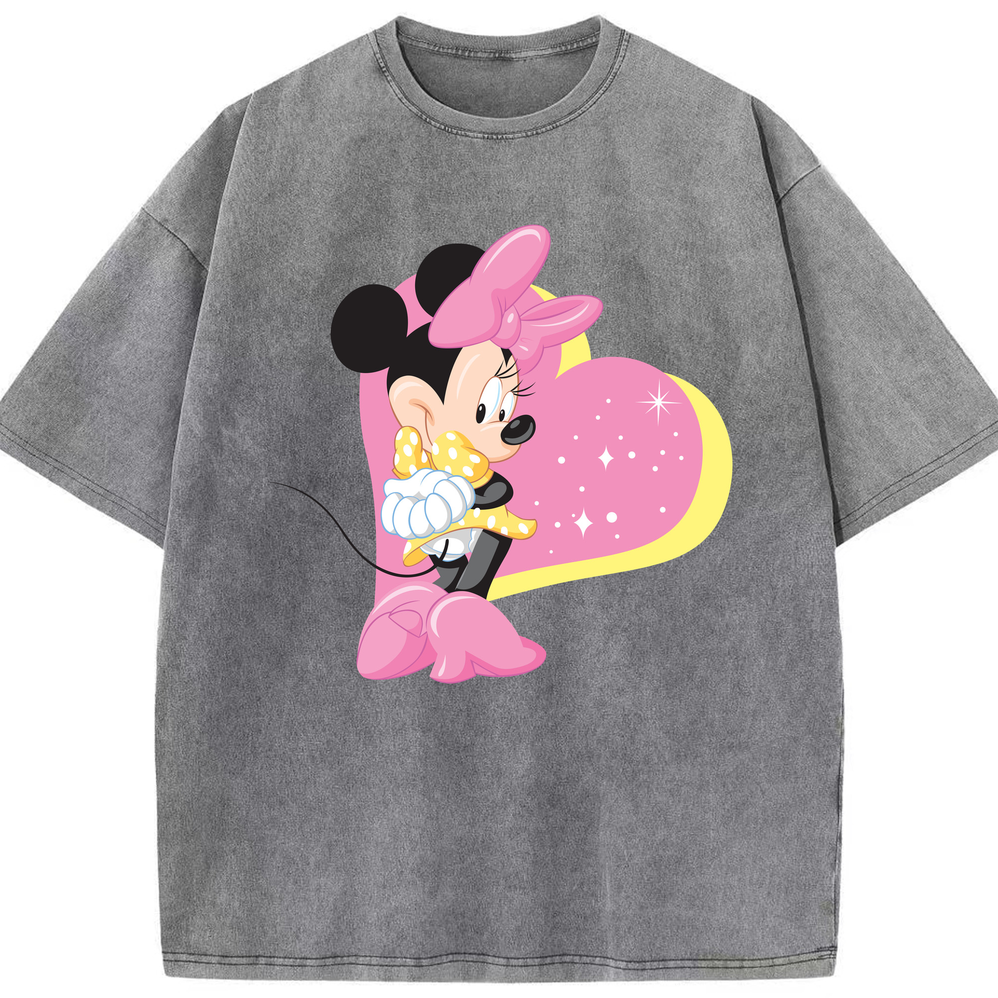 （画像用） ミッキーマウス Mickey Mouse 綿100% ヴィンテージ風 半袖Tシャツ（フロントプリント）