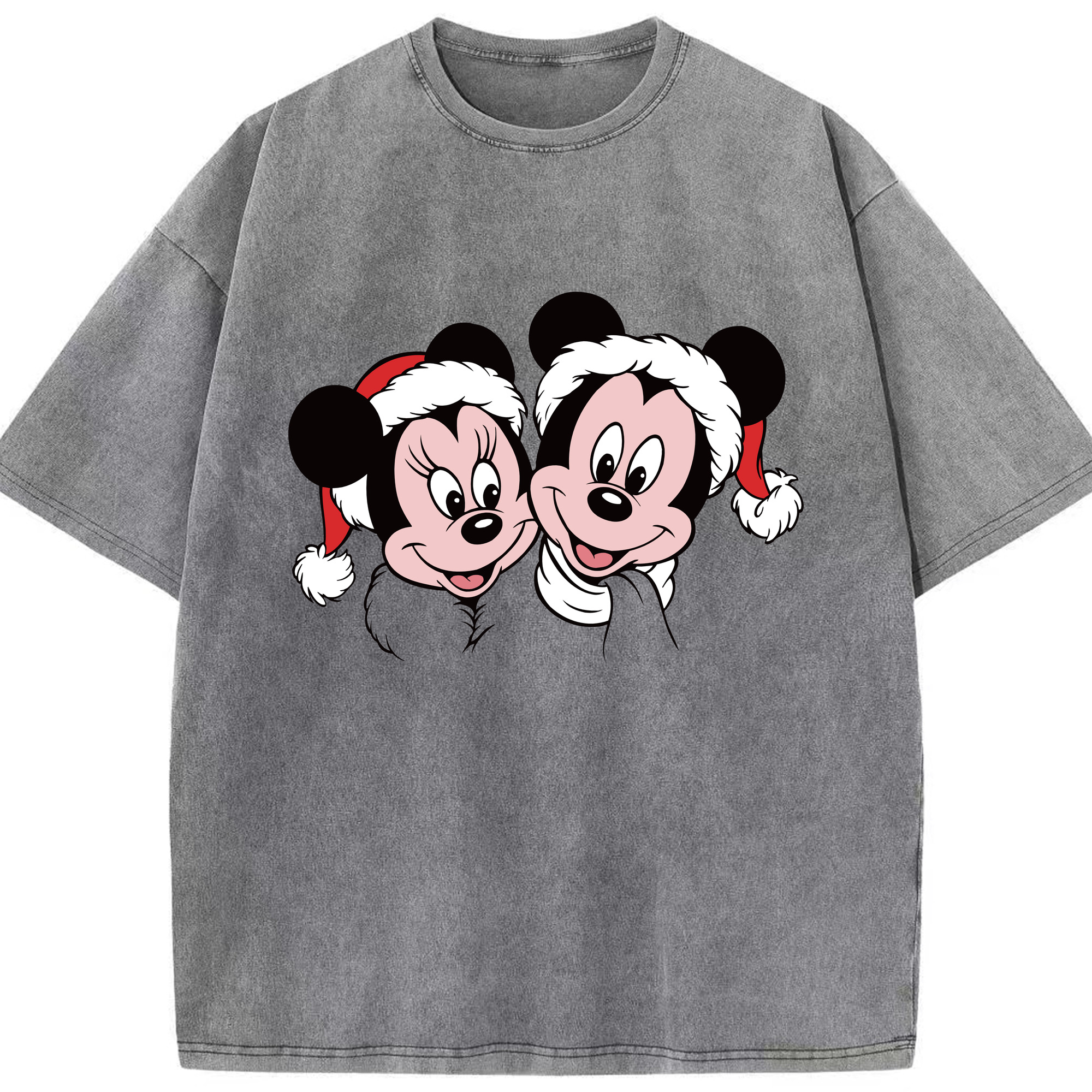 （画像用） ミッキーマウス Mickey Mouse 綿100% ヴィンテージ風 半袖Tシャツ（フロントプリント）