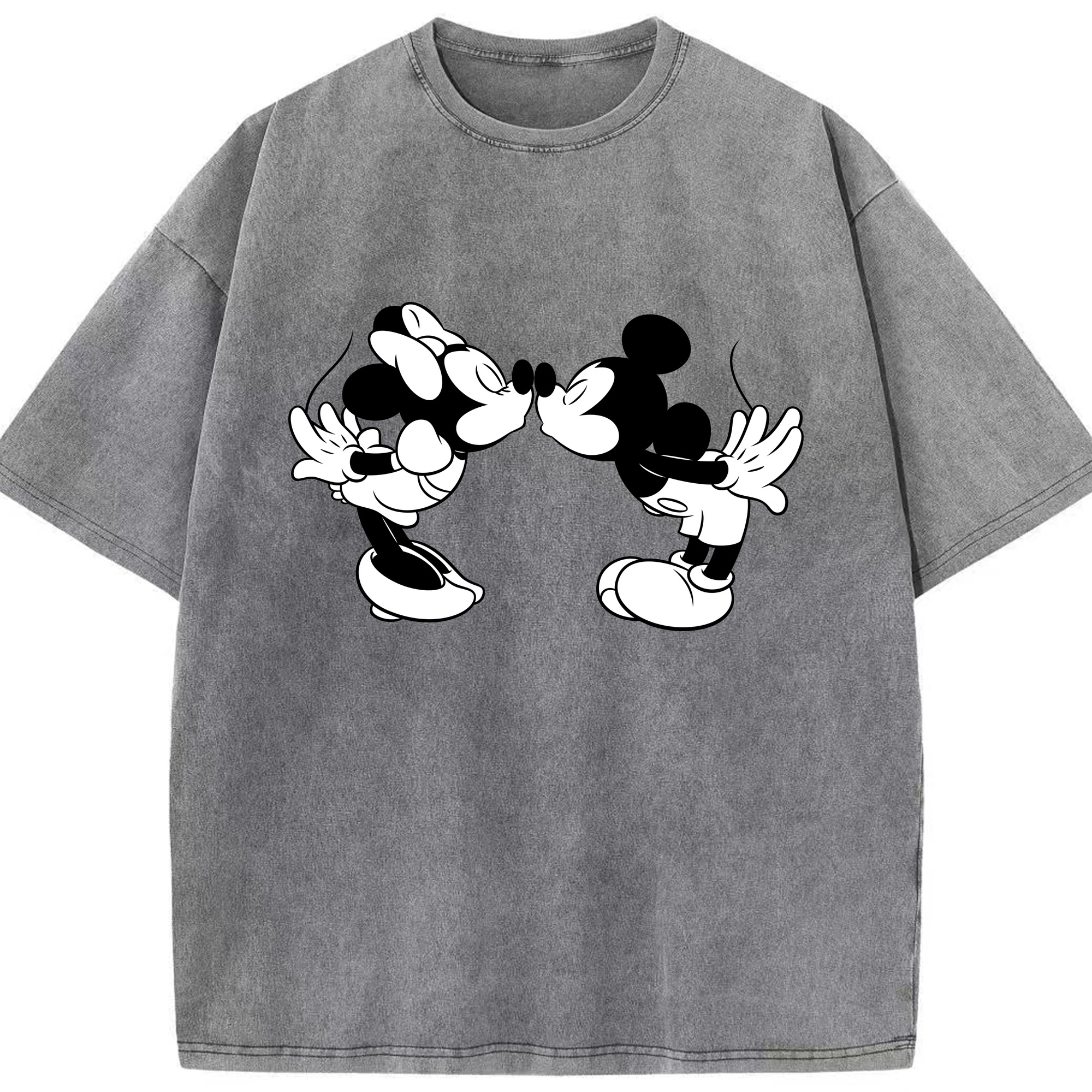 （画像用） ミッキーマウス Mickey Mouse 綿100% ヴィンテージ風 半袖Tシャツ（フロントプリント）