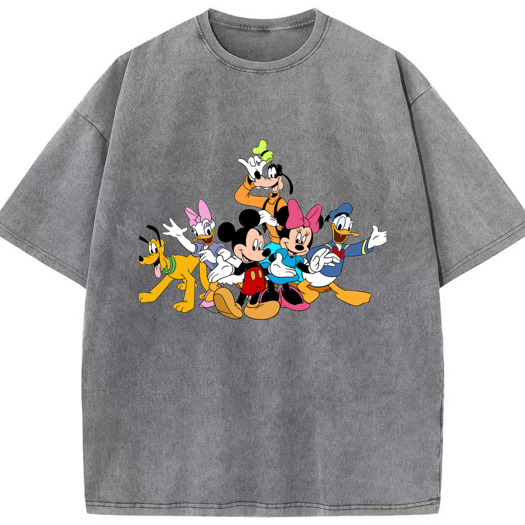 （画像用） ミッキーマウス Mickey Mouse 綿100% ヴィンテージ風 半袖Tシャツ（フロントプリント）