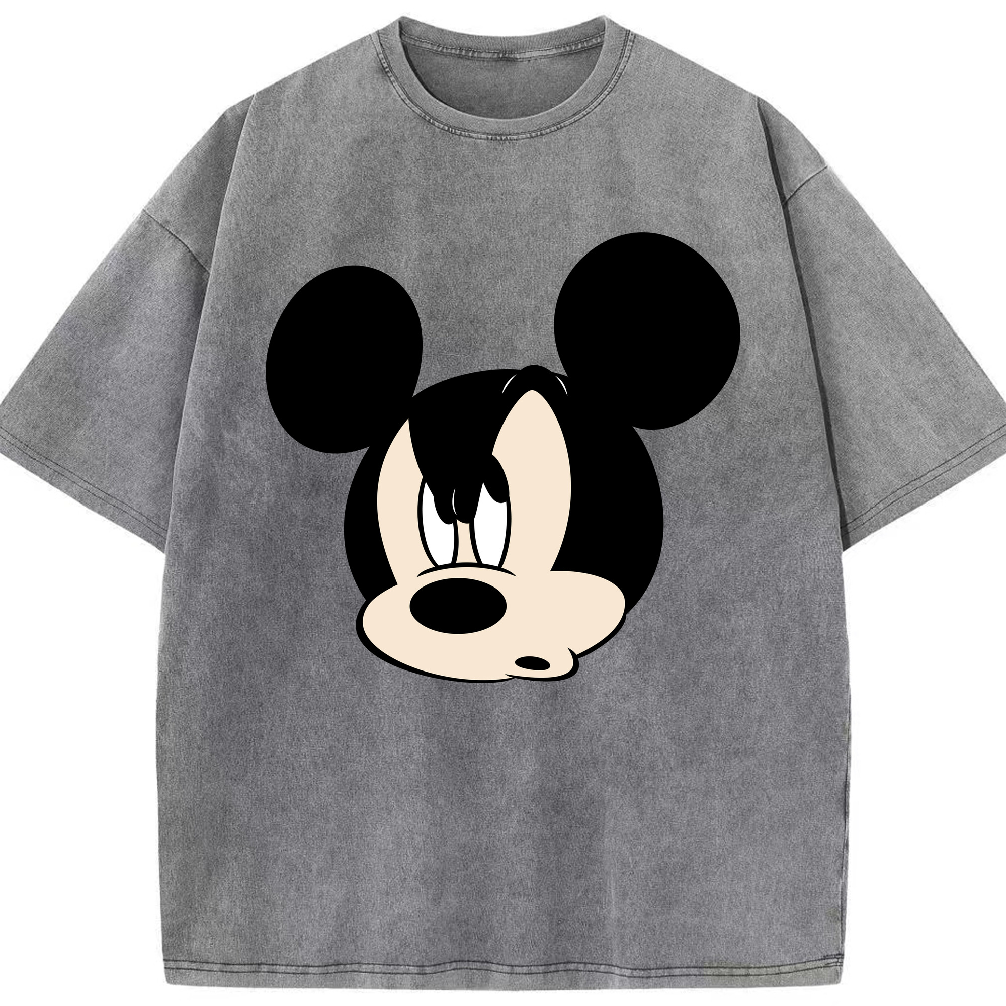 （画像用） ミッキーマウス Mickey Mouse 綿100% ヴィンテージ風 半袖Tシャツ（フロントプリント）