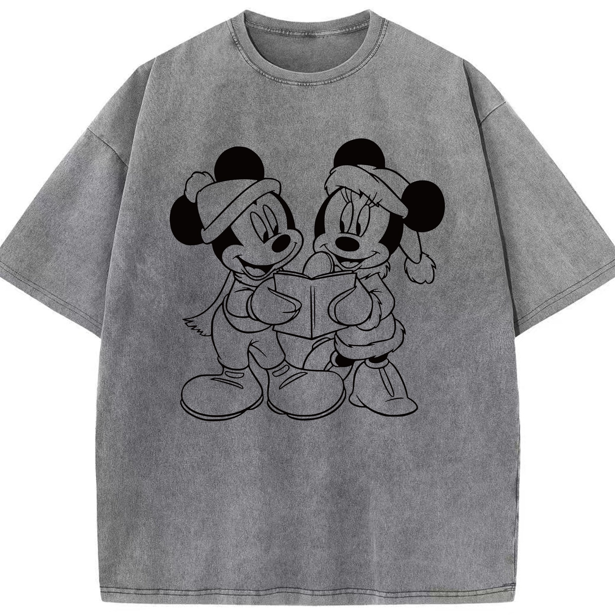 （画像用） ミッキーマウス Mickey Mouse 綿100% ヴィンテージ風 半袖Tシャツ（フロントプリント）