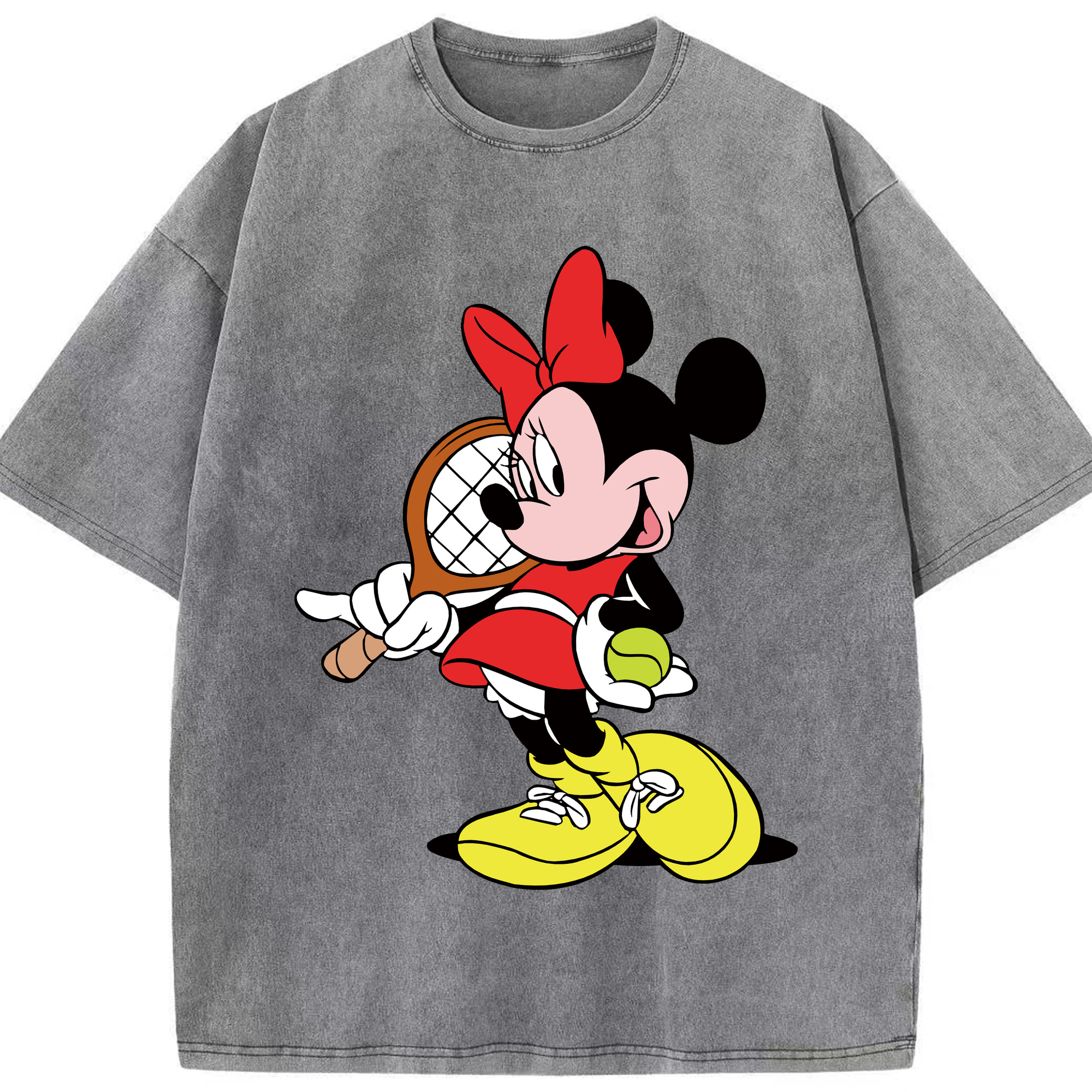 （画像用） ミッキーマウス Mickey Mouse 綿100% ヴィンテージ風 半袖Tシャツ（フロントプリント）