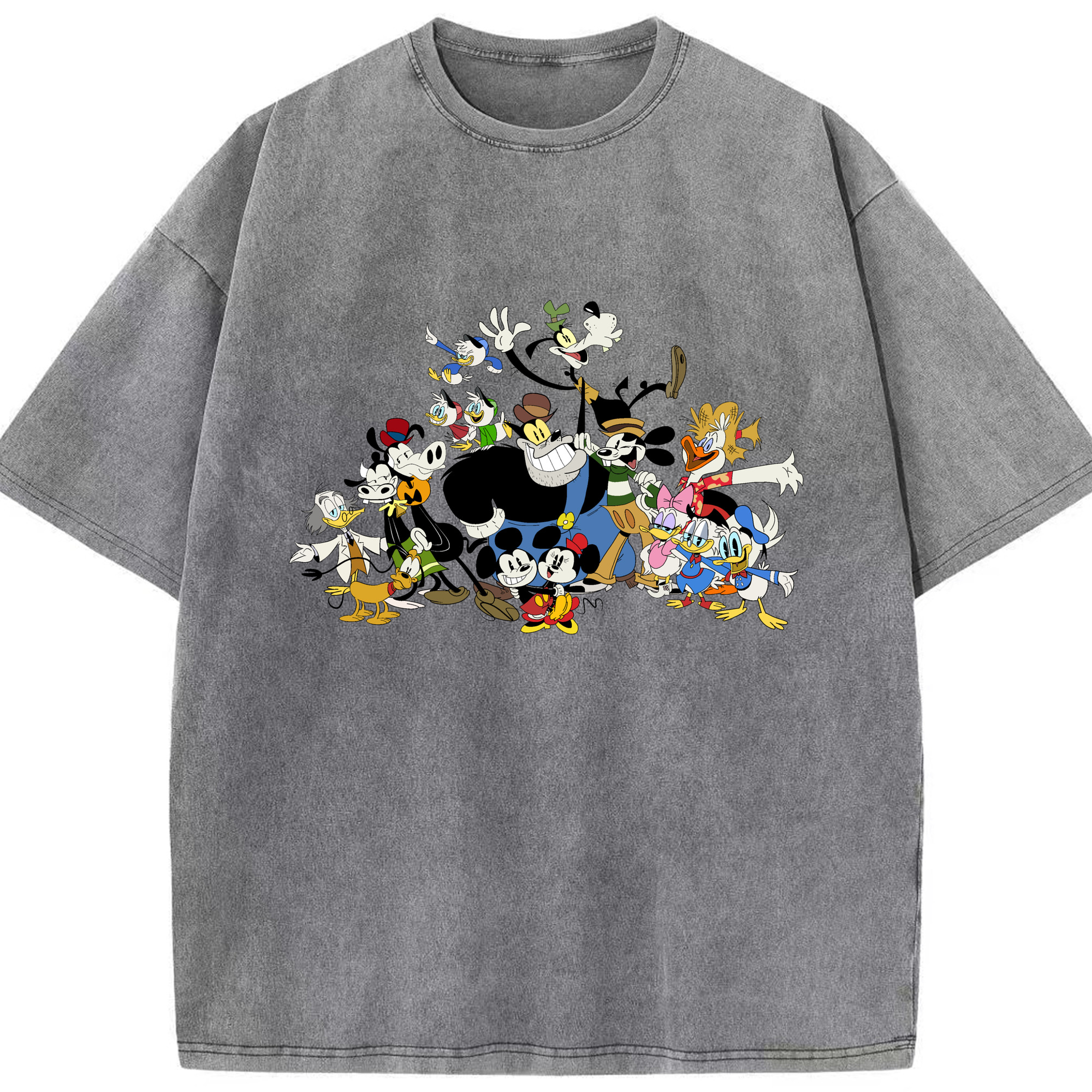 （画像用） ミッキーマウス Mickey Mouse 綿100% ヴィンテージ風 半袖Tシャツ（フロントプリント）