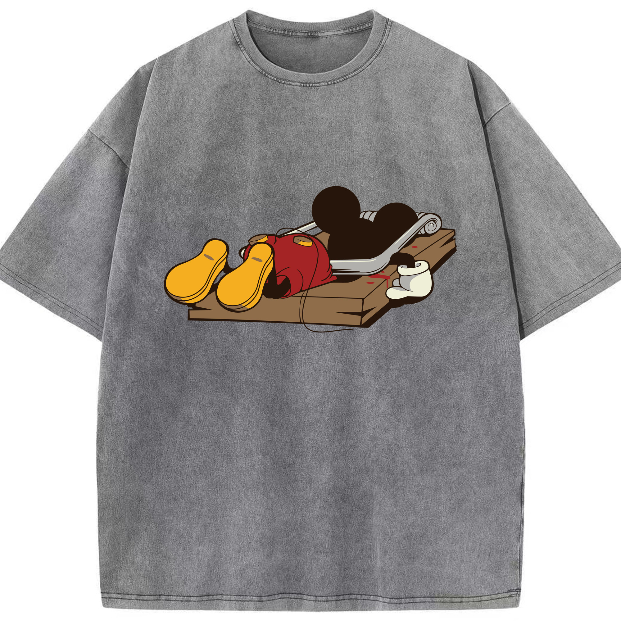 （画像用） ミッキーマウス Mickey Mouse 綿100% ヴィンテージ風 半袖Tシャツ（フロントプリント）