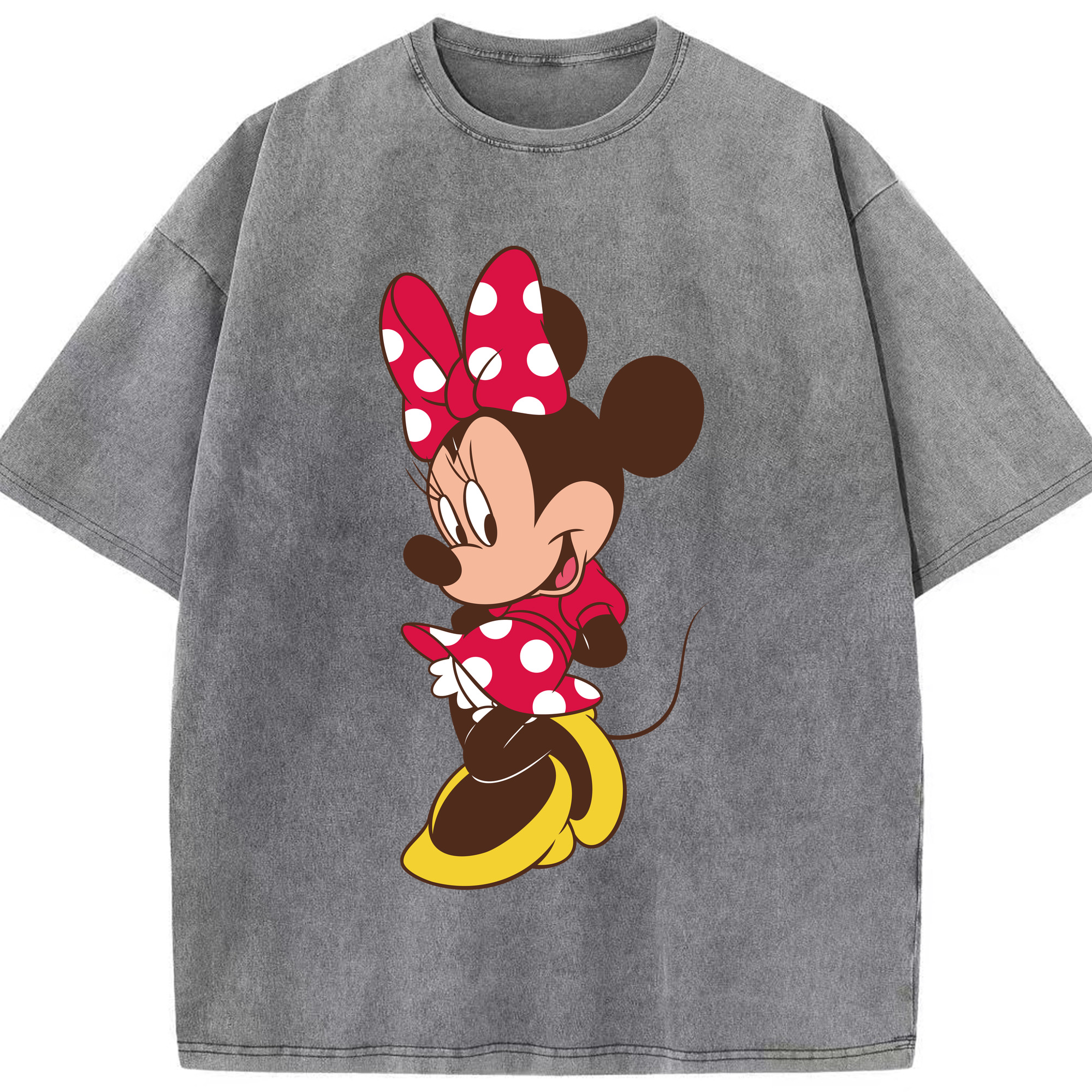 （画像用） ミッキーマウス Mickey Mouse 綿100% ヴィンテージ風 半袖Tシャツ（フロントプリント）