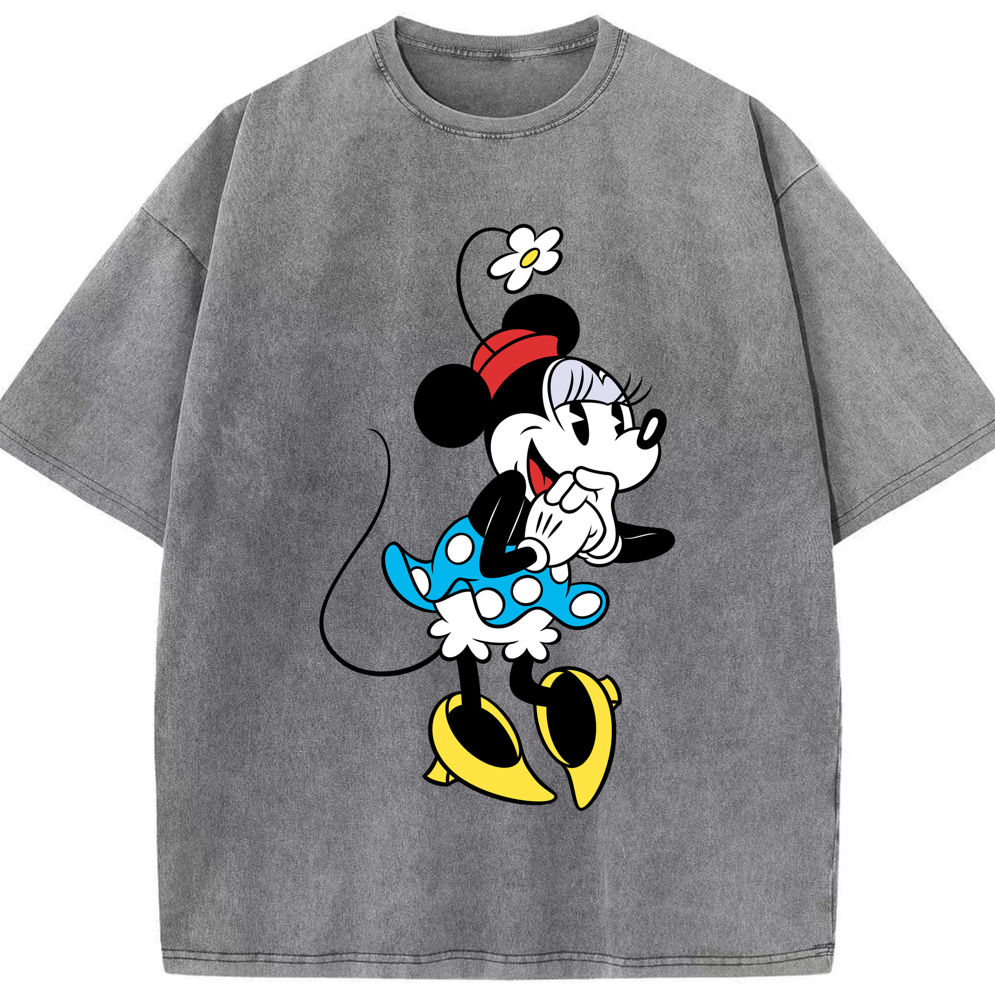 （画像用） ミッキーマウス Mickey Mouse 綿100% ヴィンテージ風 半袖Tシャツ（フロントプリント）