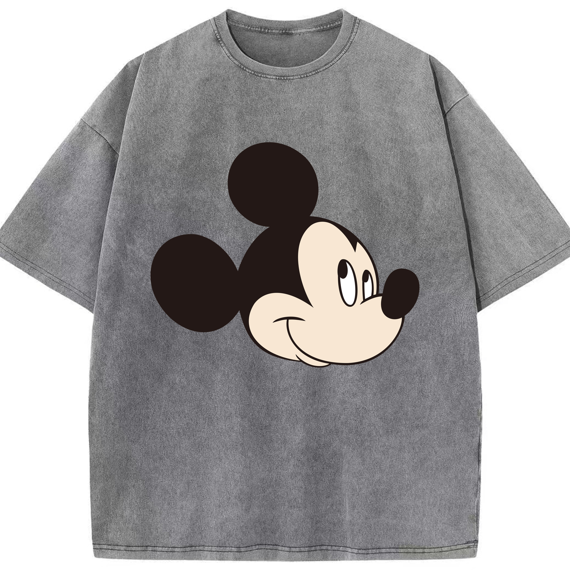 （画像用） ミッキーマウス Mickey Mouse 綿100% ヴィンテージ風 半袖Tシャツ（フロントプリント）