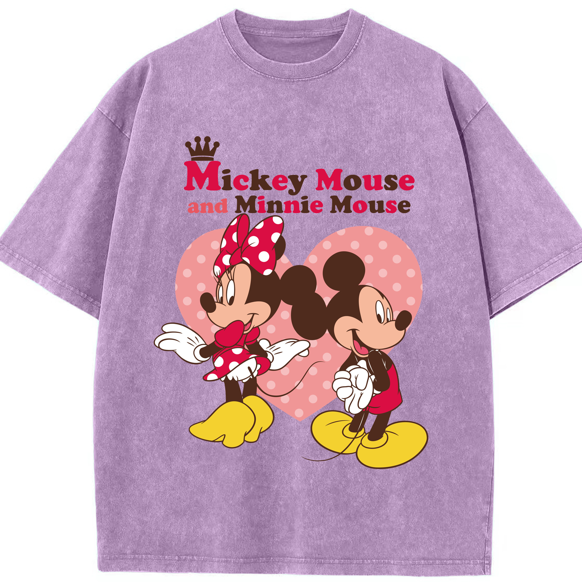 （画像用） ミッキーマウス Mickey Mouse 綿100% ヴィンテージ風 半袖Tシャツ（フロントプリント）