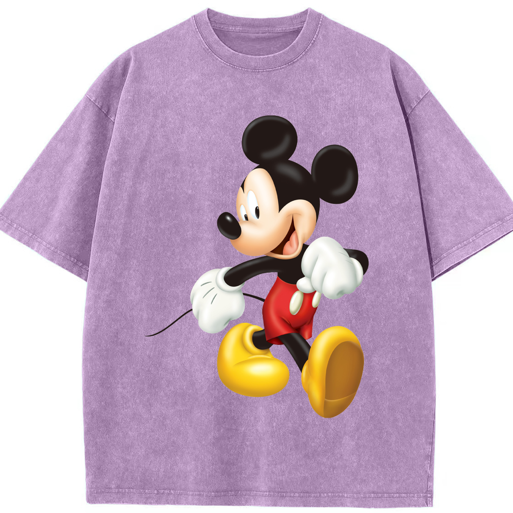 ミッキーマウス Mickey Mouse 綿100% ヴィンテージ風 半袖Tシャツ（フロントプリント）