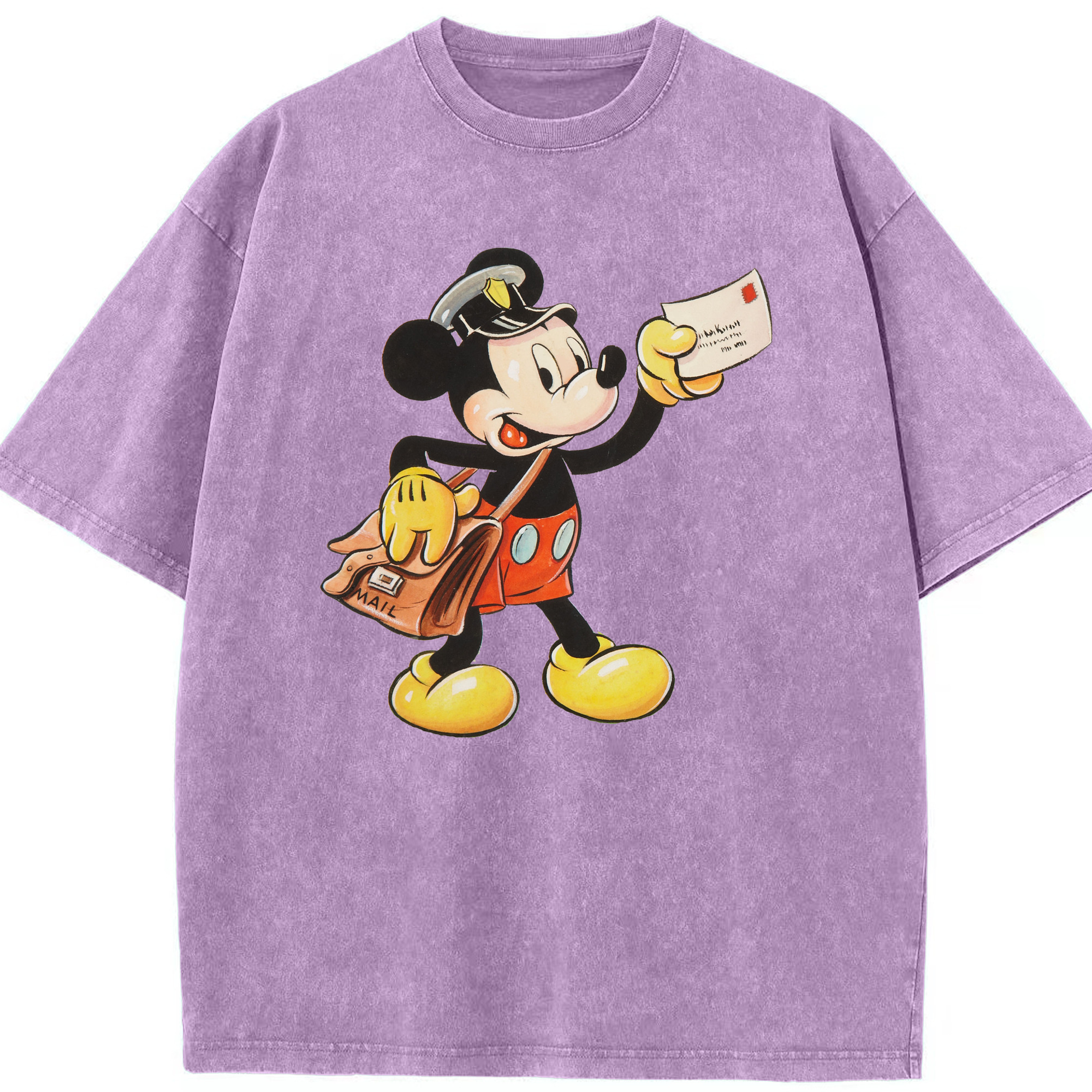（画像用） ミッキーマウス Mickey Mouse 綿100% ヴィンテージ風 半袖Tシャツ（フロントプリント）
