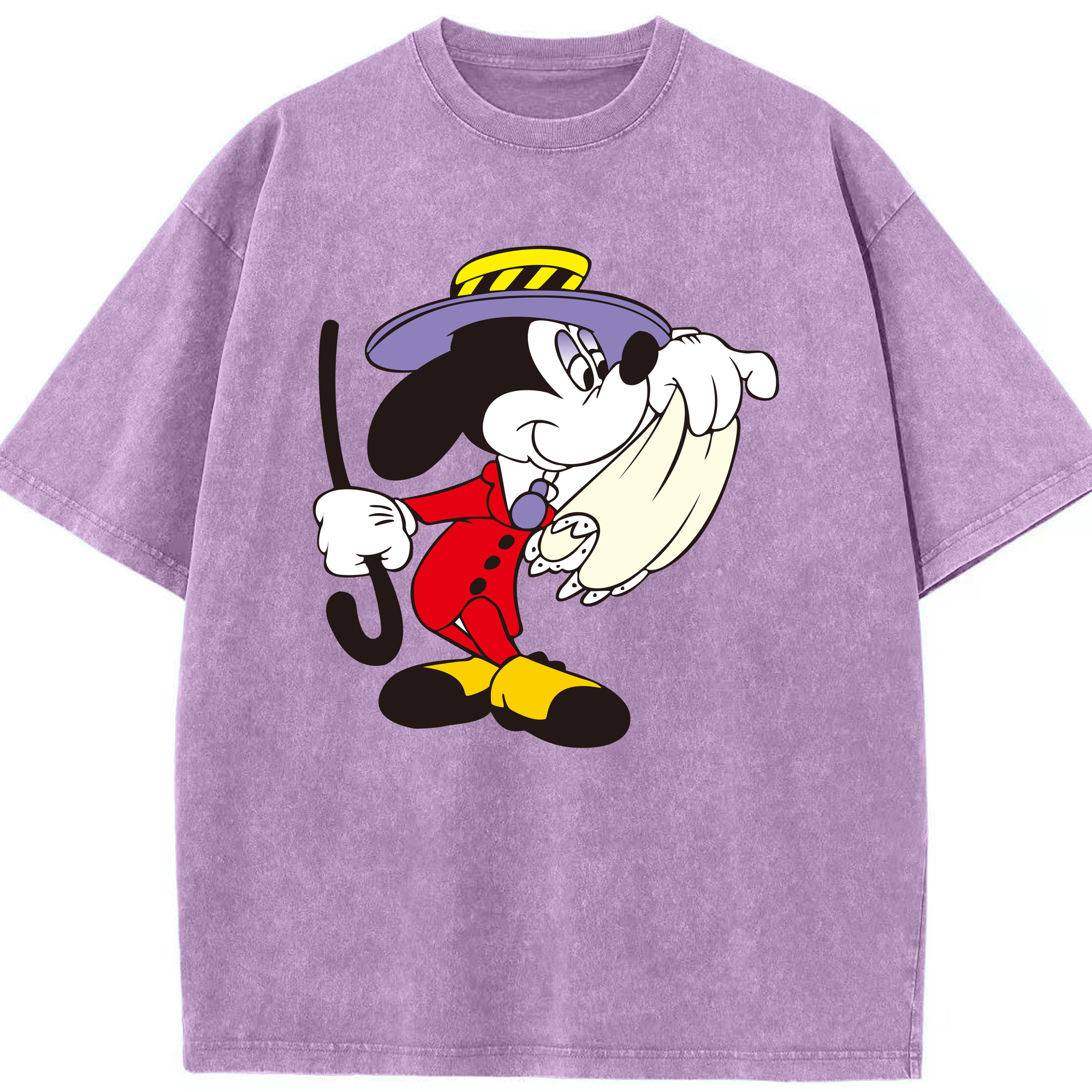 （画像用） ミッキーマウス Mickey Mouse 綿100% ヴィンテージ風 半袖Tシャツ（フロントプリント）