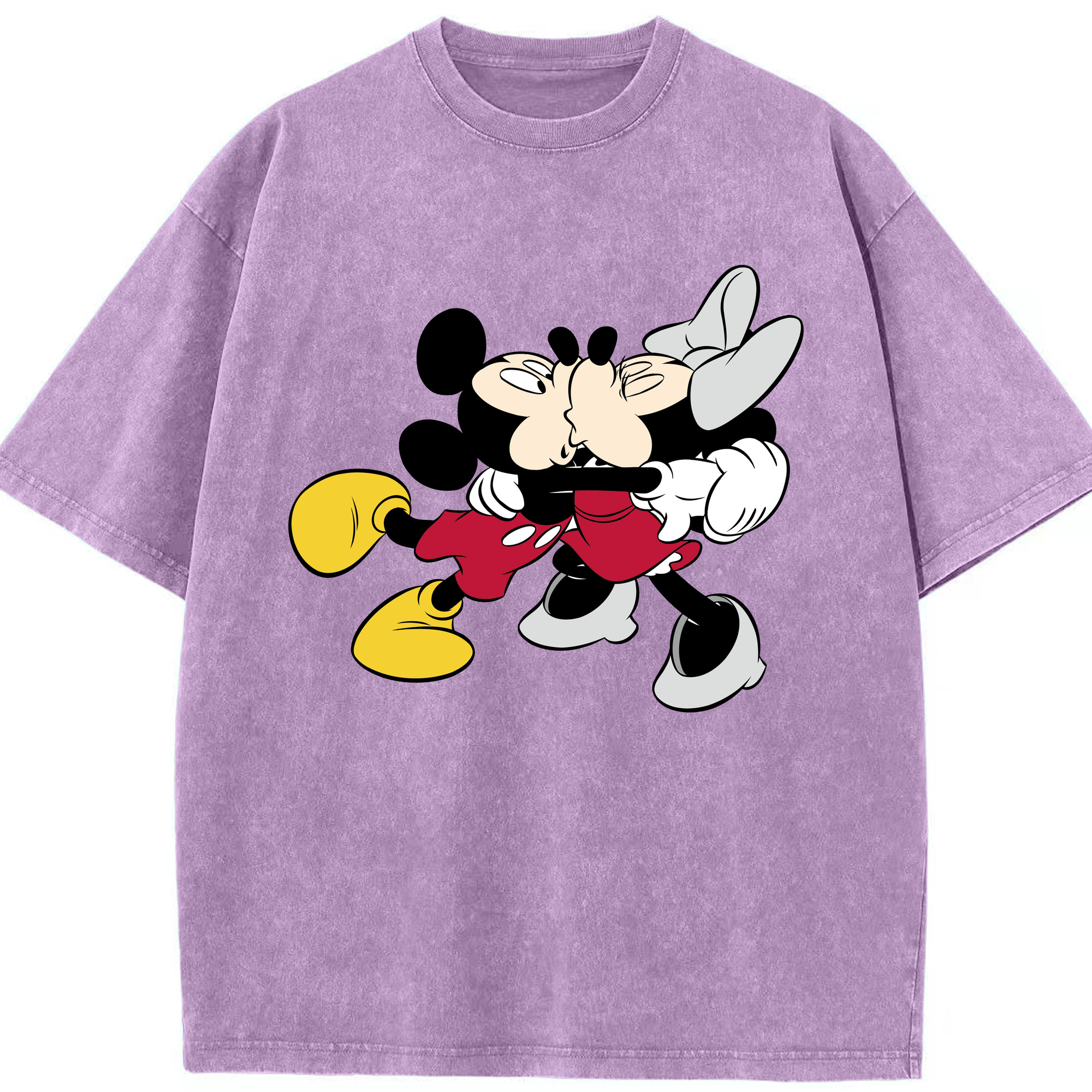 （画像用） ミッキーマウス Mickey Mouse 綿100% ヴィンテージ風 半袖Tシャツ（フロントプリント）
