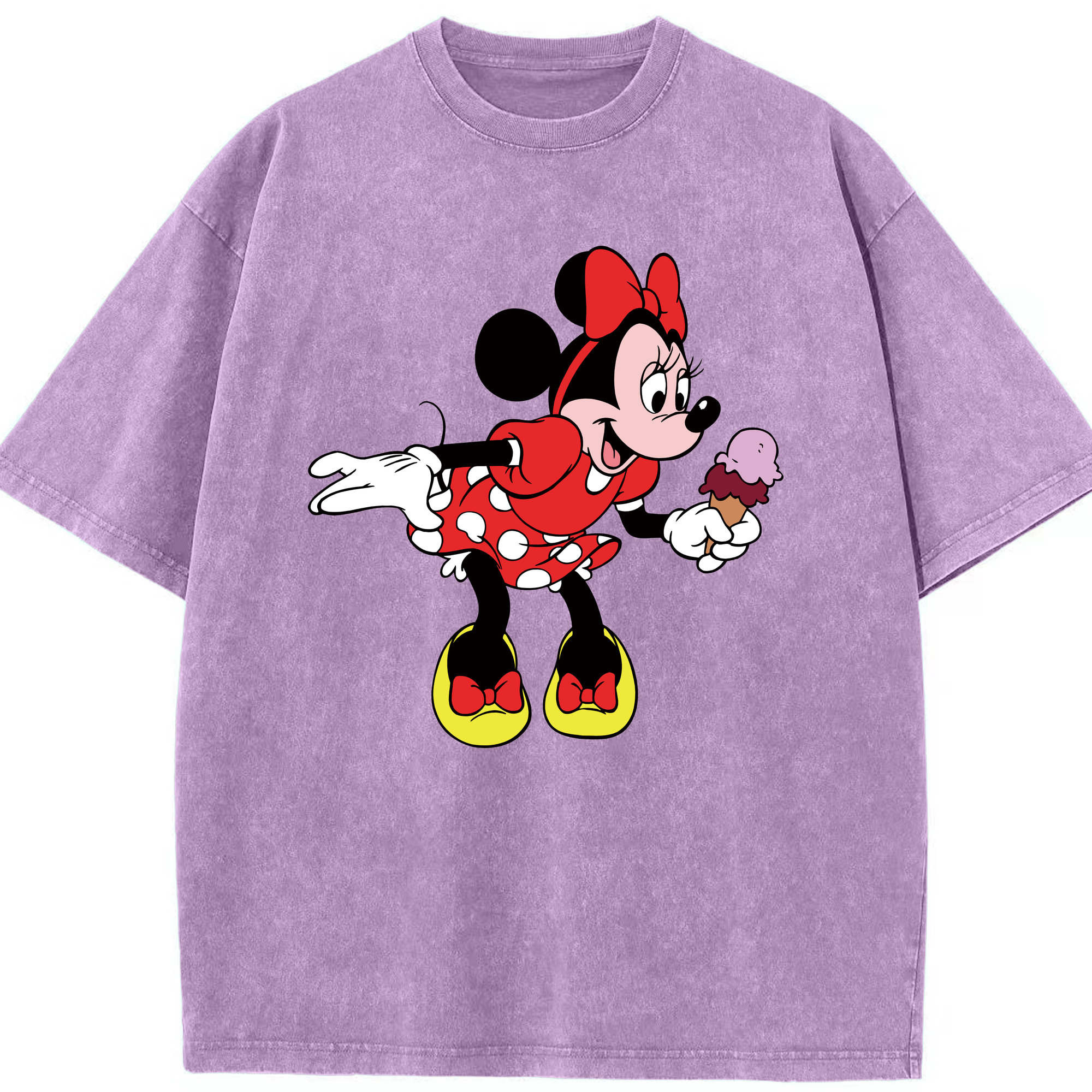（画像用） ミッキーマウス Mickey Mouse 綿100% ヴィンテージ風 半袖Tシャツ（フロントプリント）