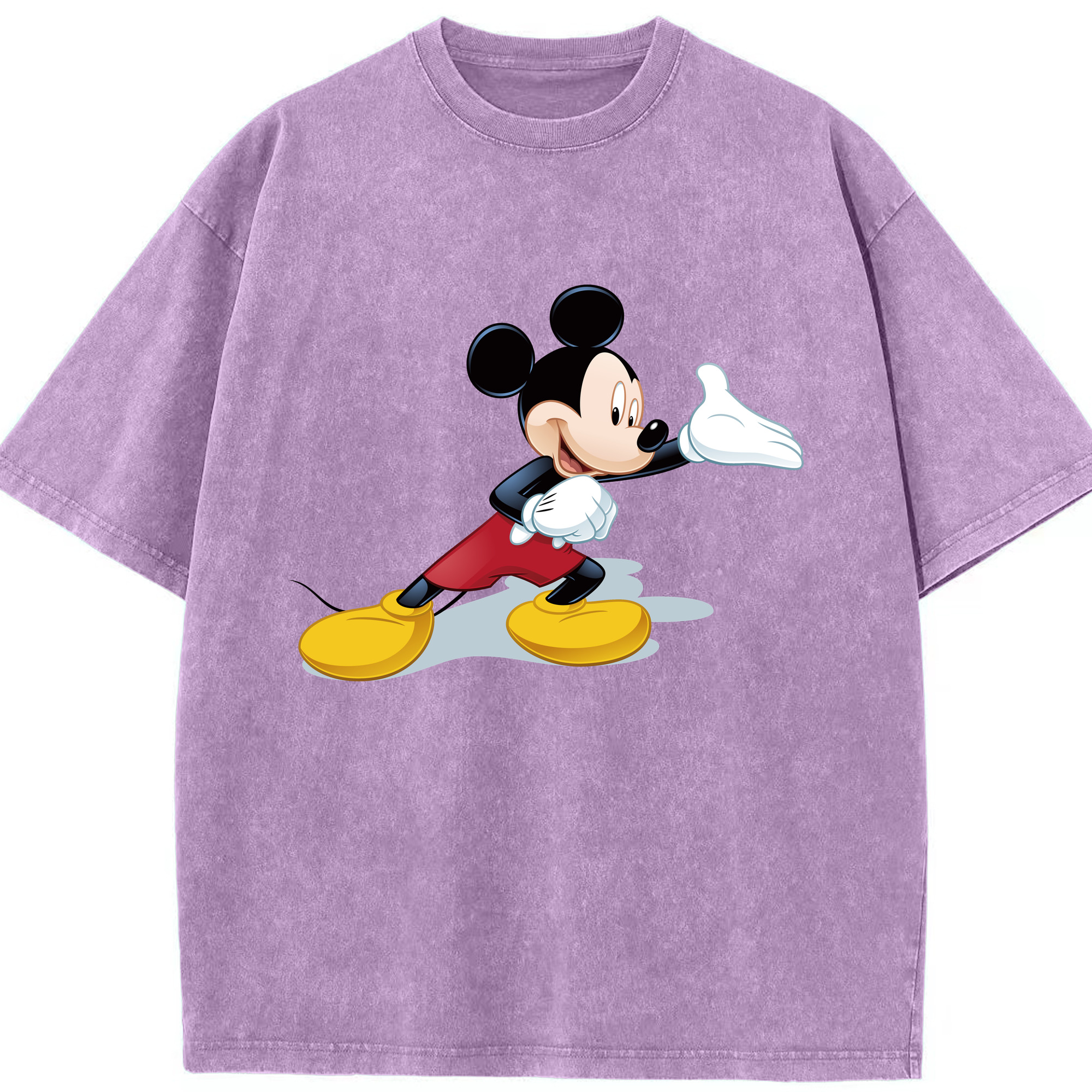 （画像用） ミッキーマウス Mickey Mouse 綿100% ヴィンテージ風 半袖Tシャツ（フロントプリント）