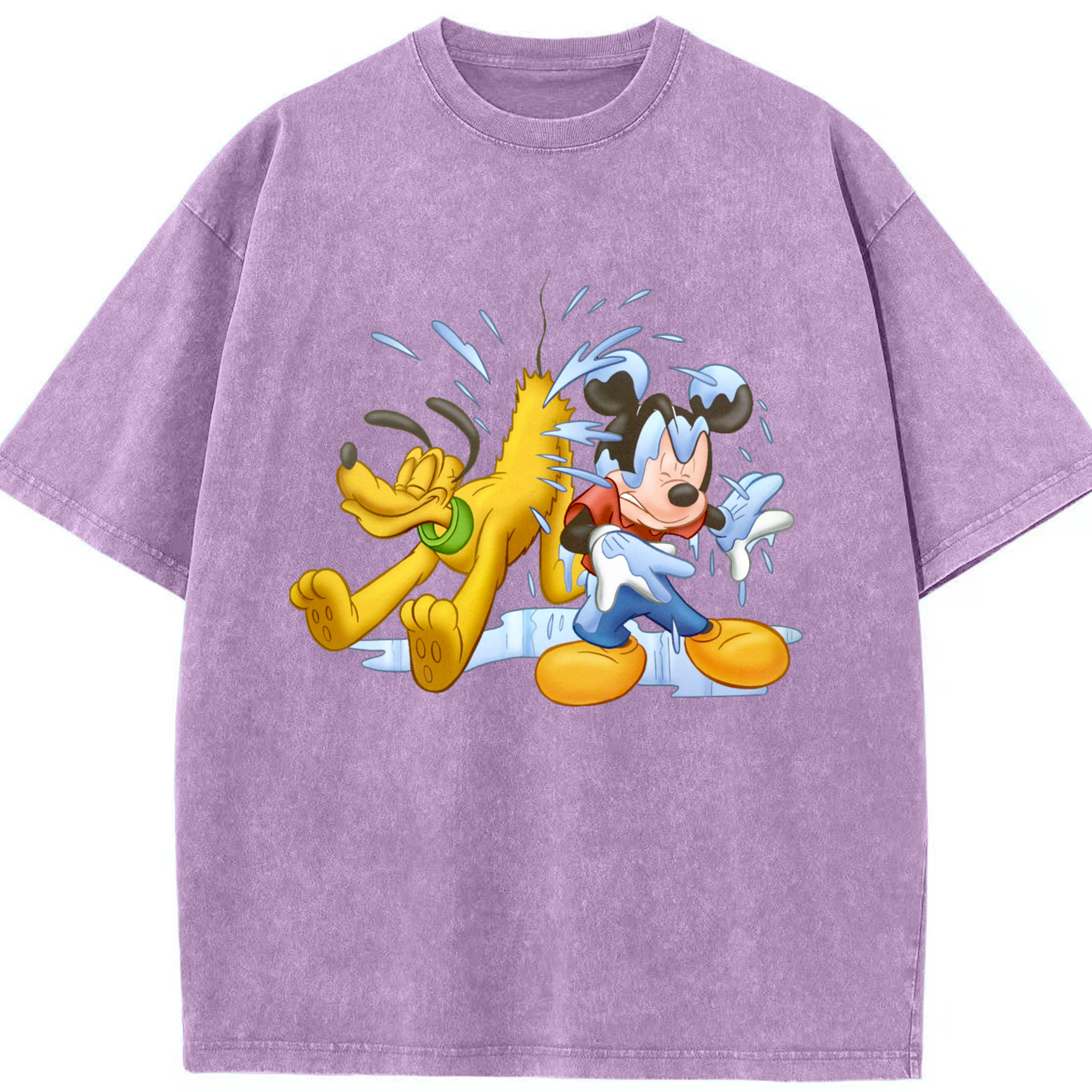 （画像用） ミッキーマウス Mickey Mouse 綿100% ヴィンテージ風 半袖Tシャツ（フロントプリント）