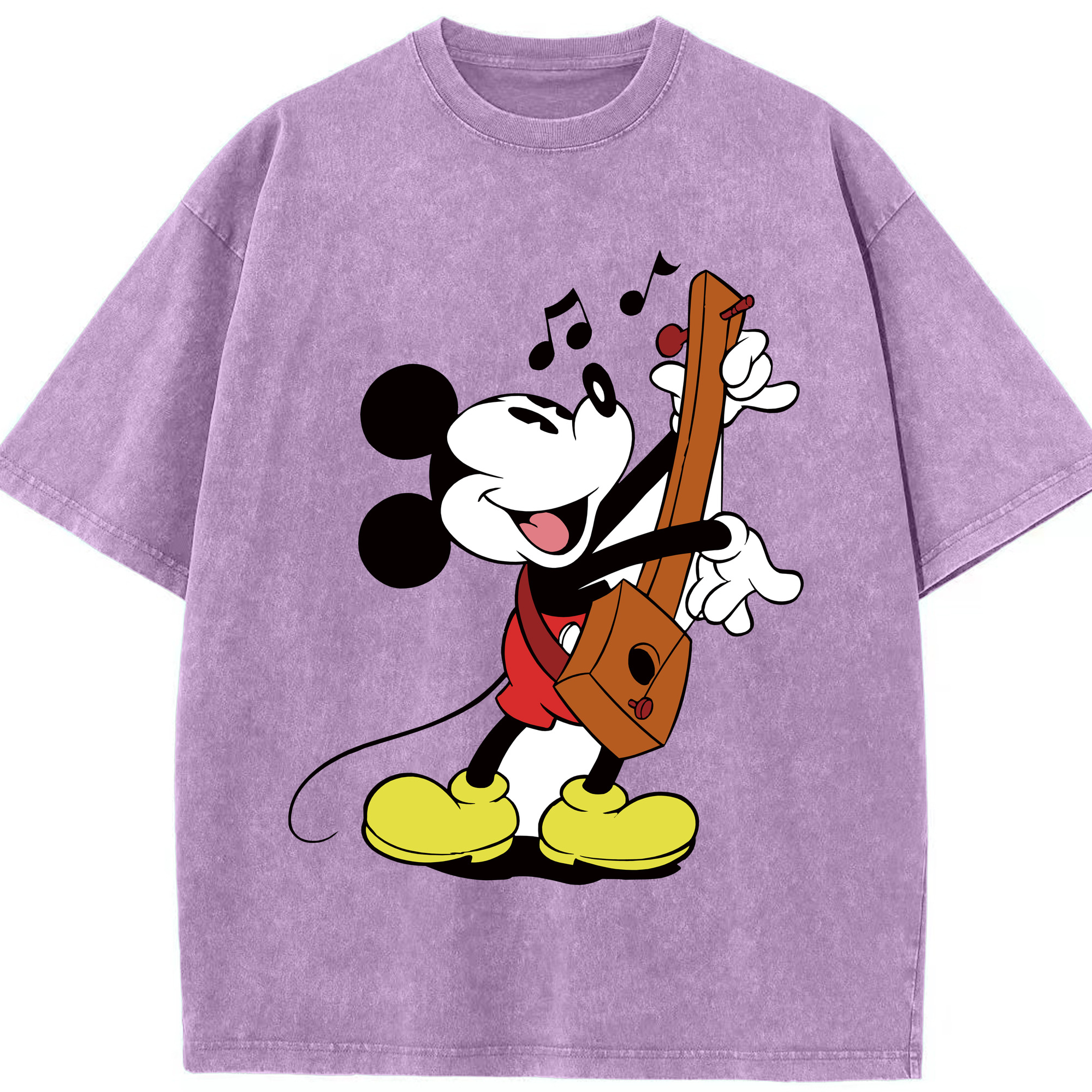 （画像用） ミッキーマウス Mickey Mouse 綿100% ヴィンテージ風 半袖Tシャツ（フロントプリント）