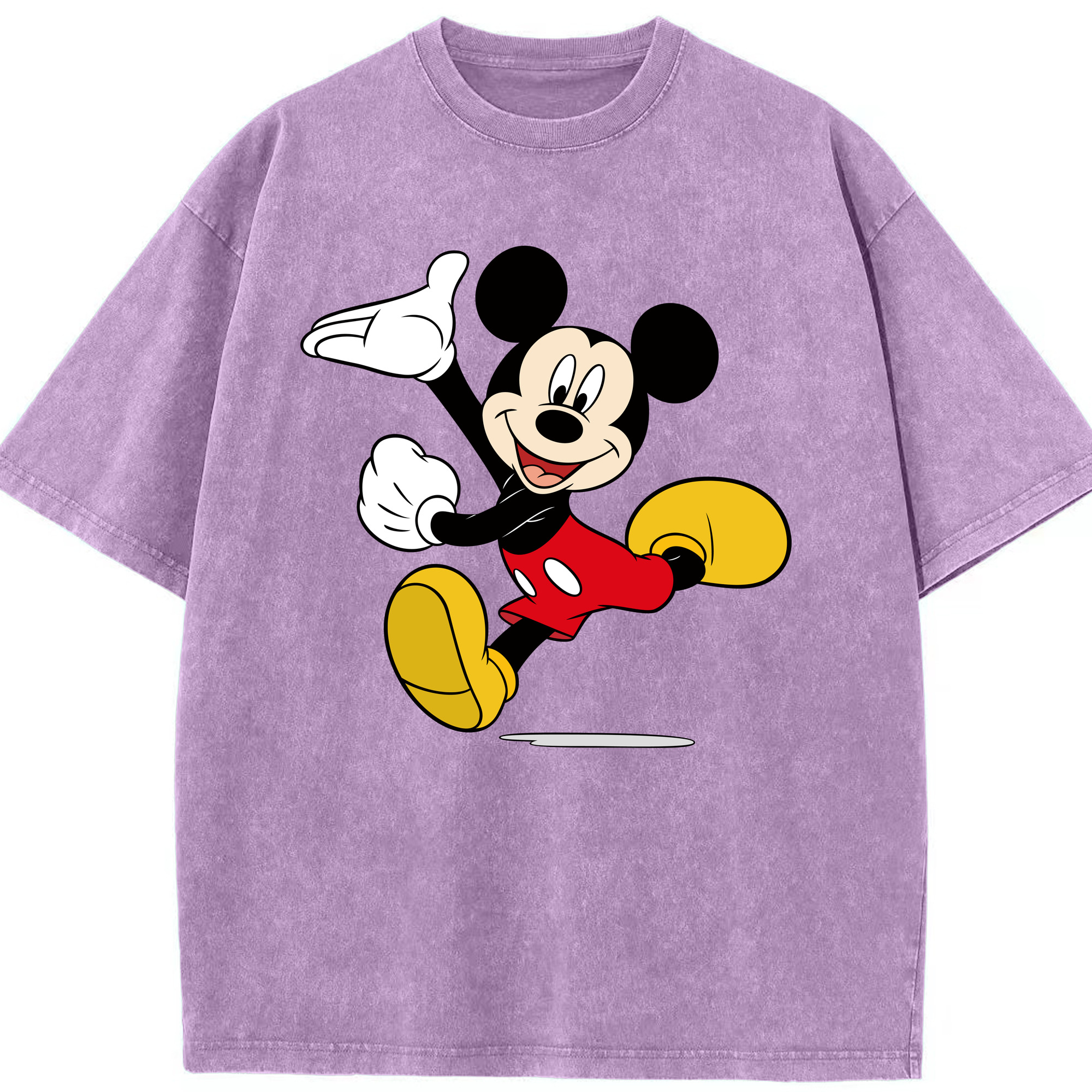 （画像用） ミッキーマウス Mickey Mouse 綿100% ヴィンテージ風 半袖Tシャツ（フロントプリント）