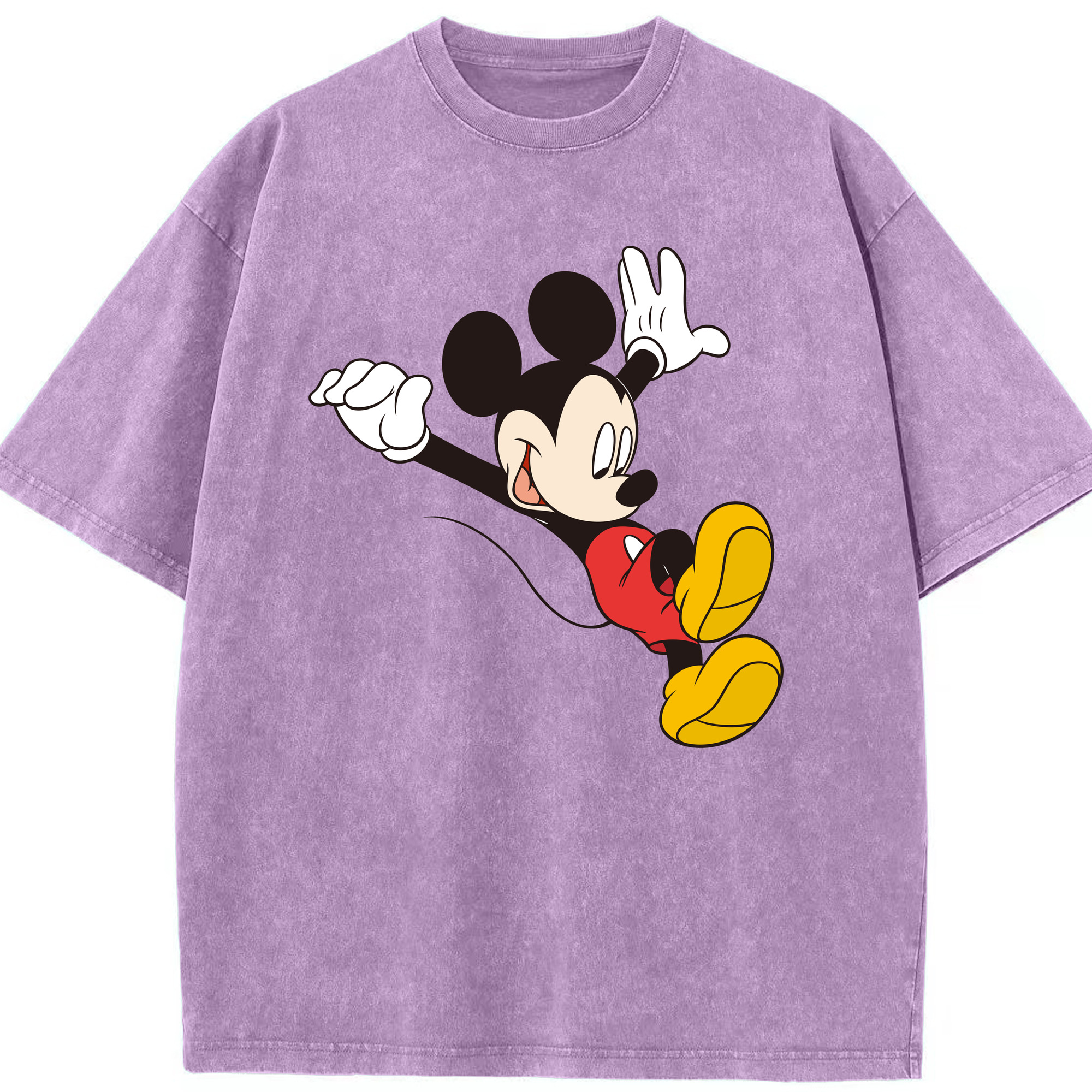（画像用） ミッキーマウス Mickey Mouse 綿100% ヴィンテージ風 半袖Tシャツ（フロントプリント）