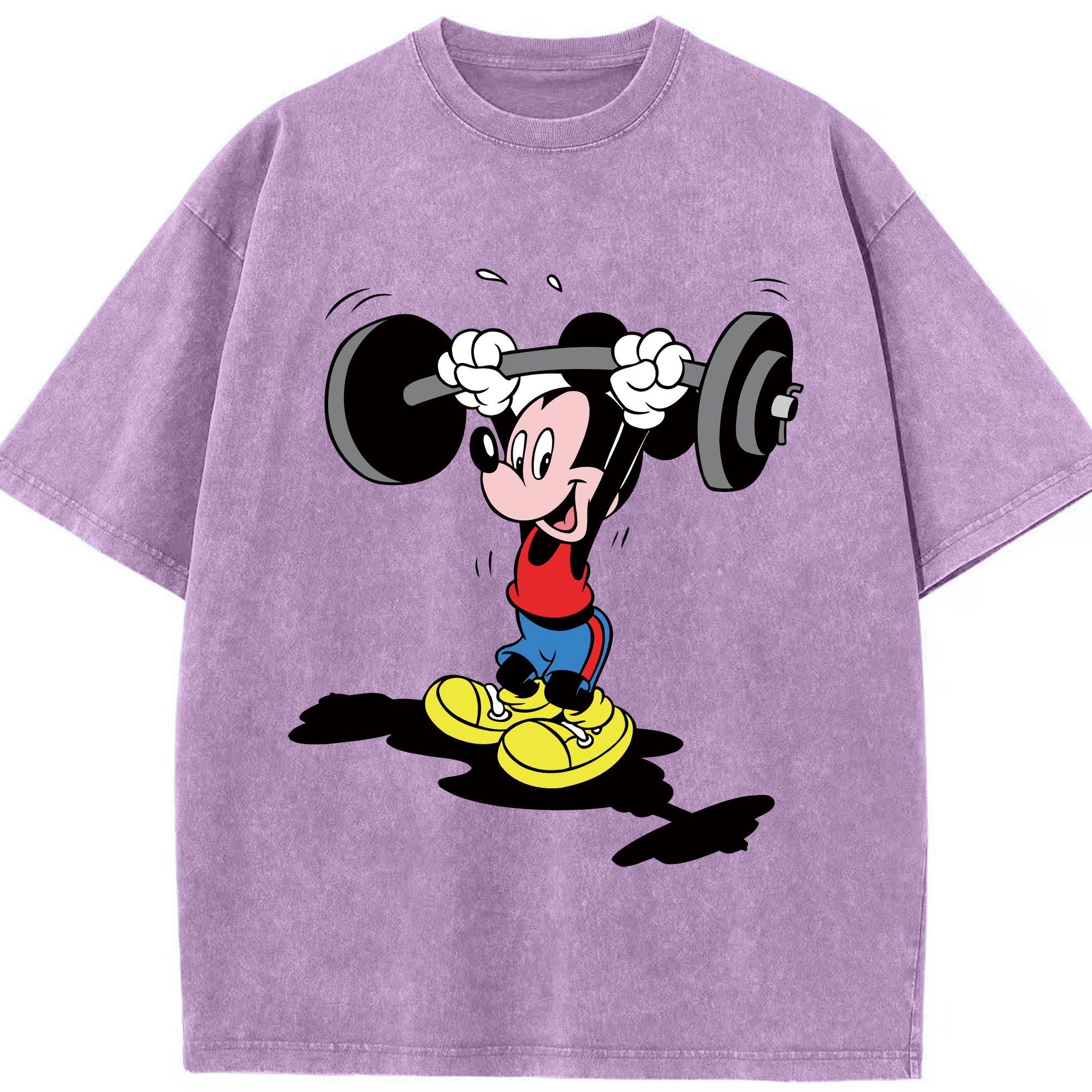 （画像用） ミッキーマウス Mickey Mouse 綿100% ヴィンテージ風 半袖Tシャツ（フロントプリント）
